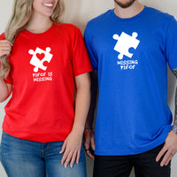 Puzzle Missing Piece Matching T-Shirts For Couples