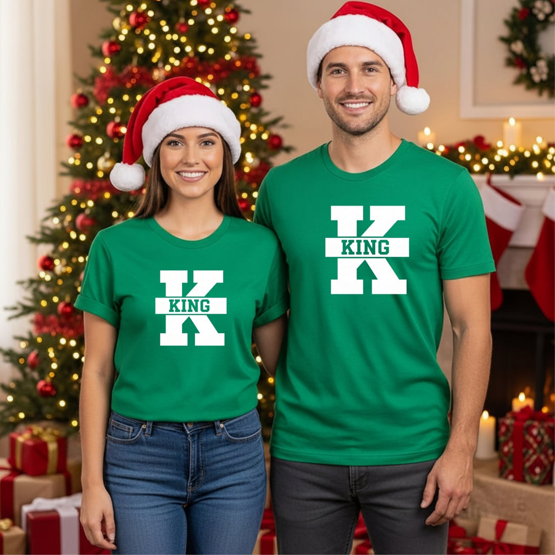 Queen and King Matching T-Shirts For Couple