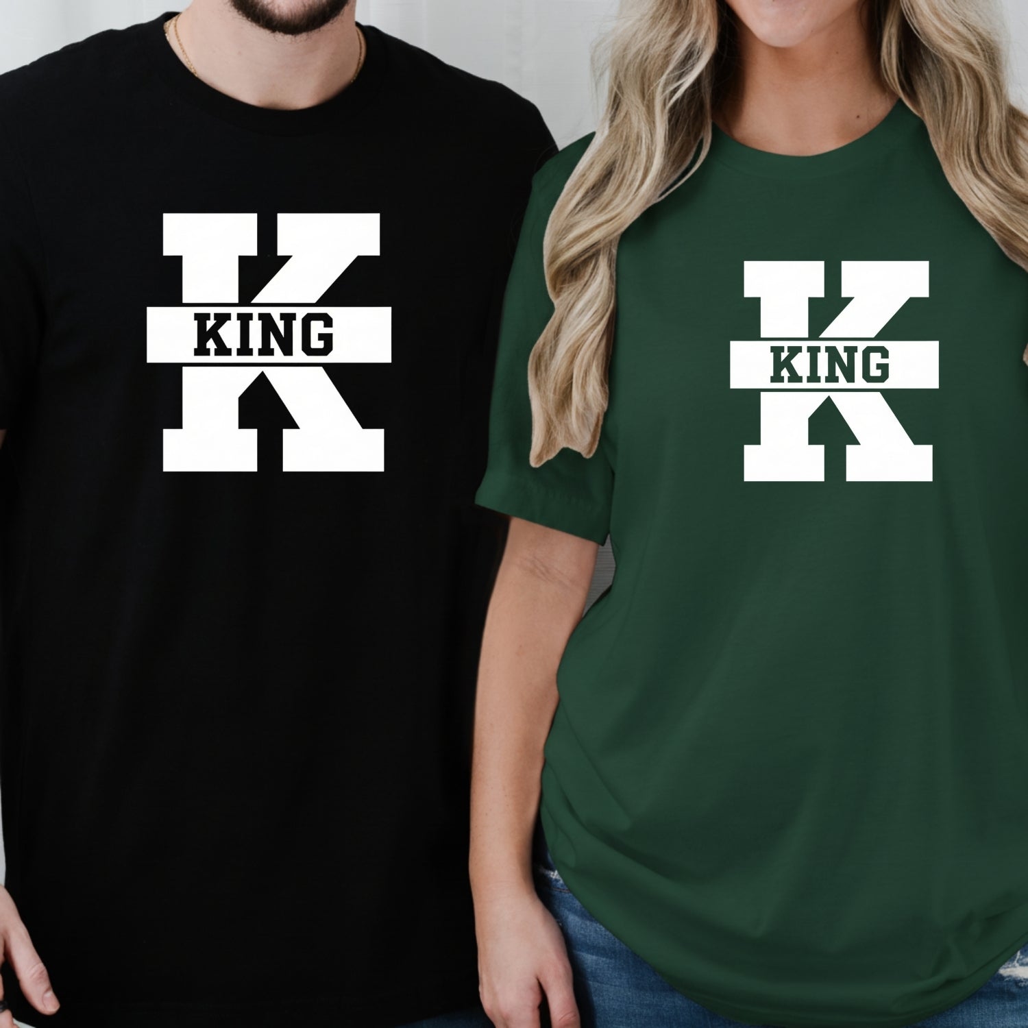 Queen and King Matching T-Shirts For Couple