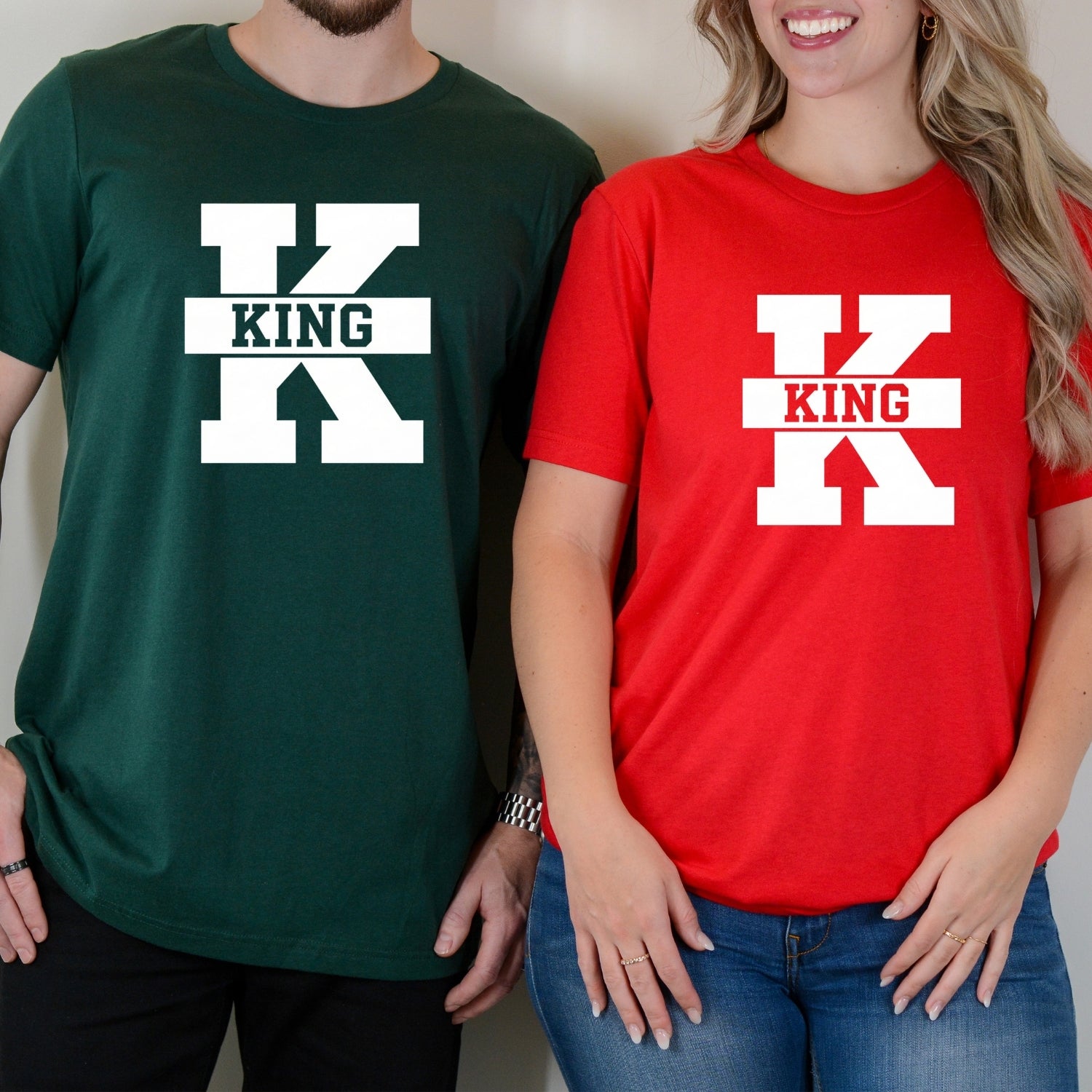 Queen and King Matching T-Shirts For Couple