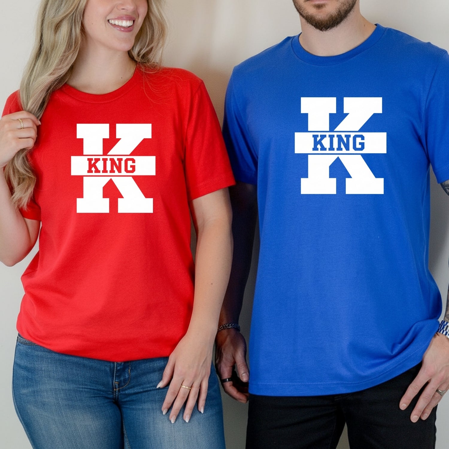 Queen and King Matching T-Shirts For Couple