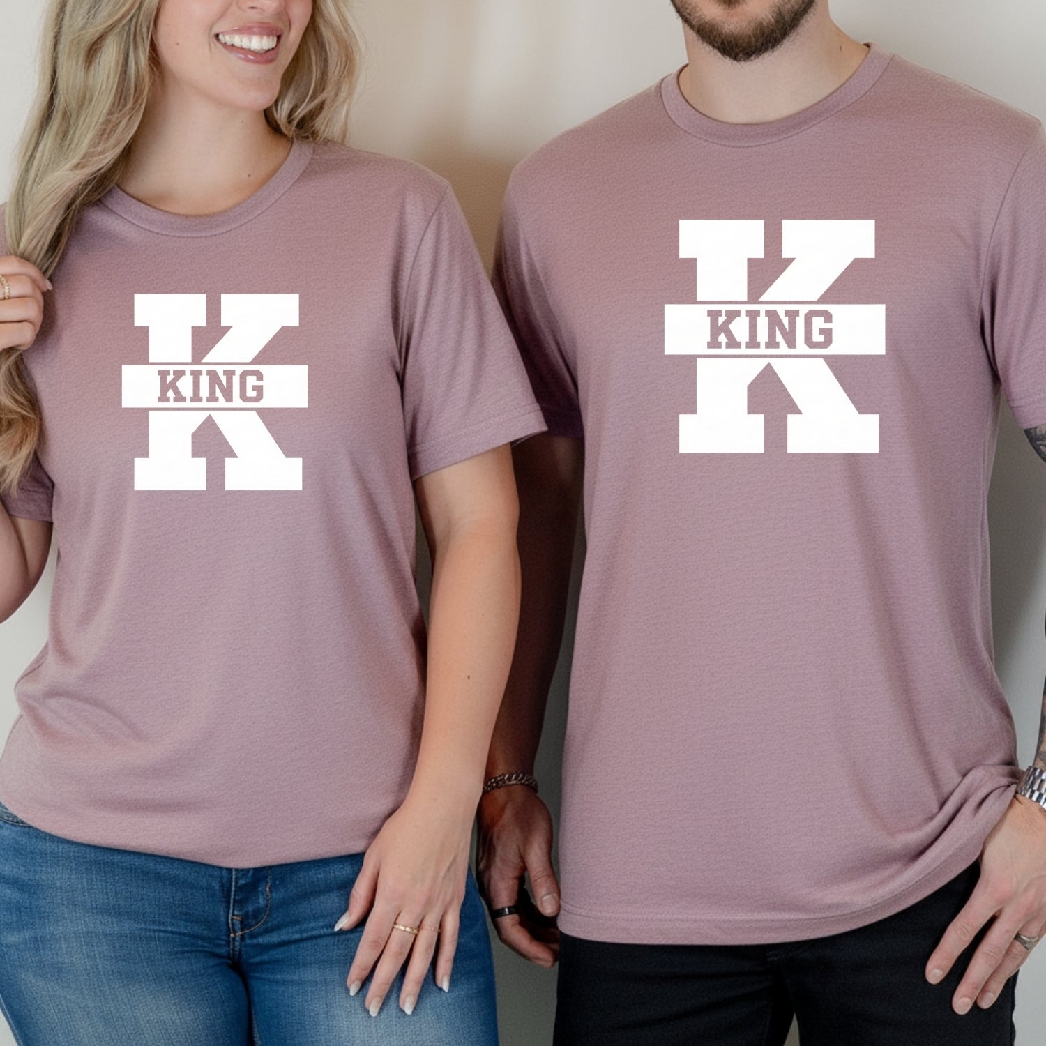 Queen and King Matching T-Shirts For Couple