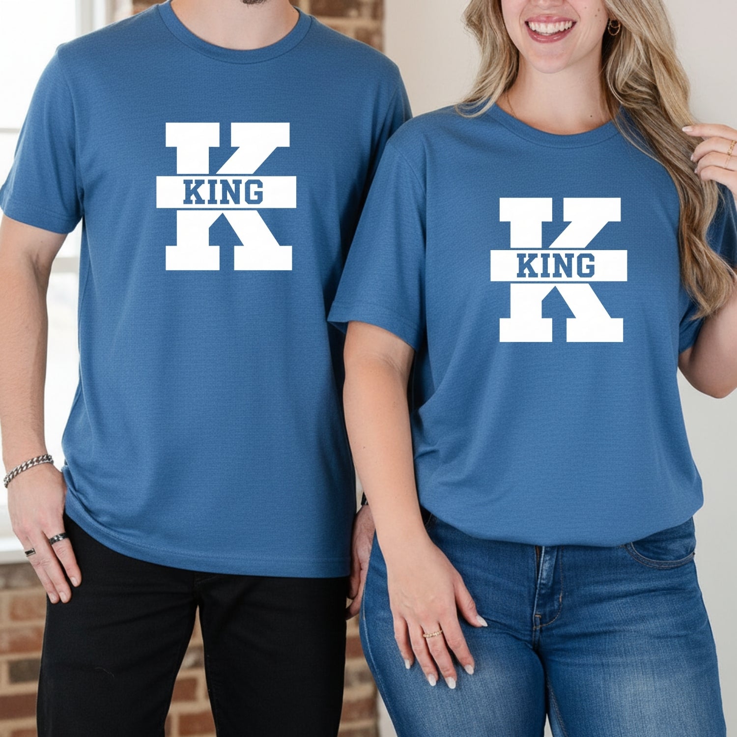 Queen and King Matching T-Shirts For Couple