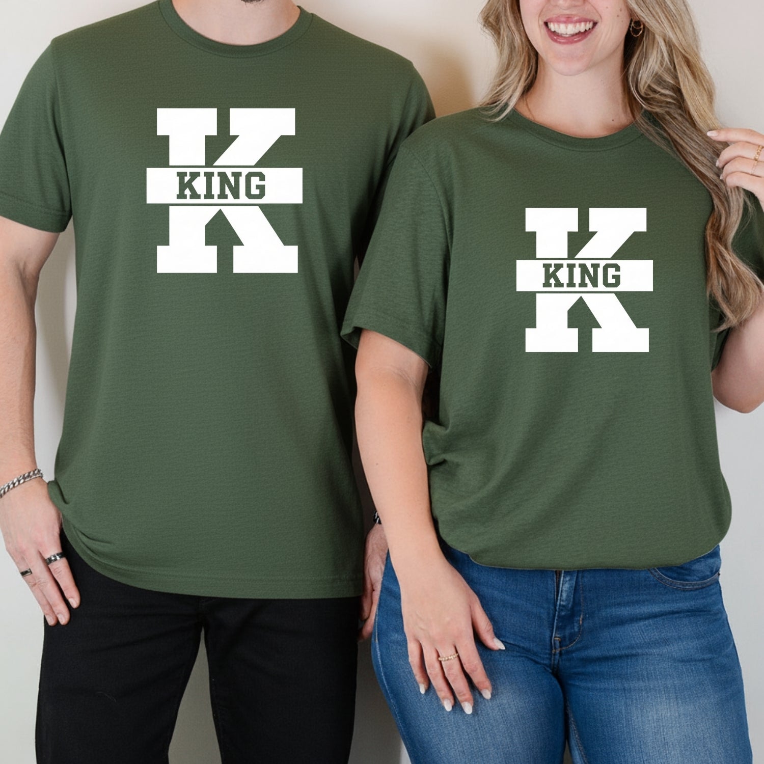 Queen and King Matching T-Shirts For Couple