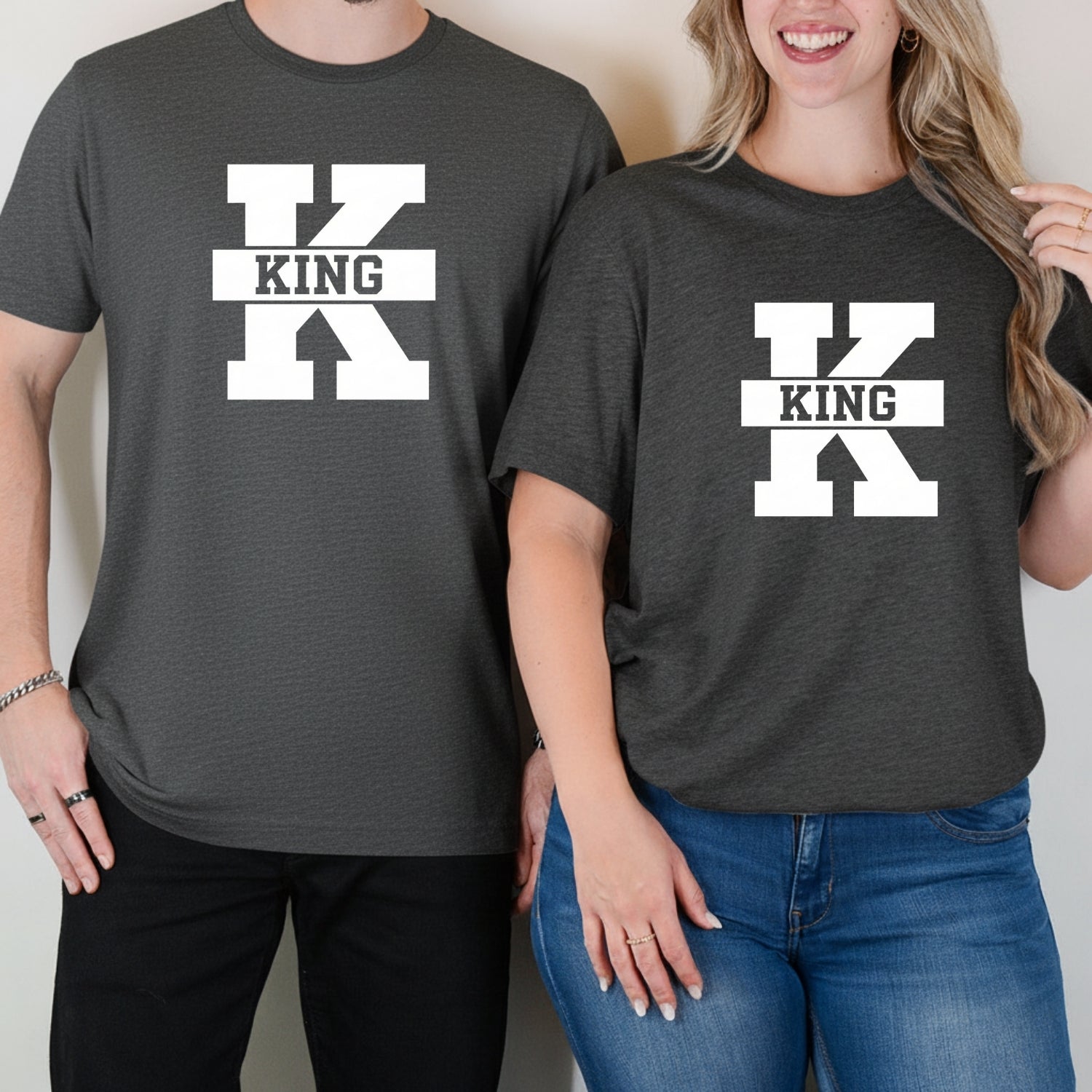 Queen and King Matching T-Shirts For Couple