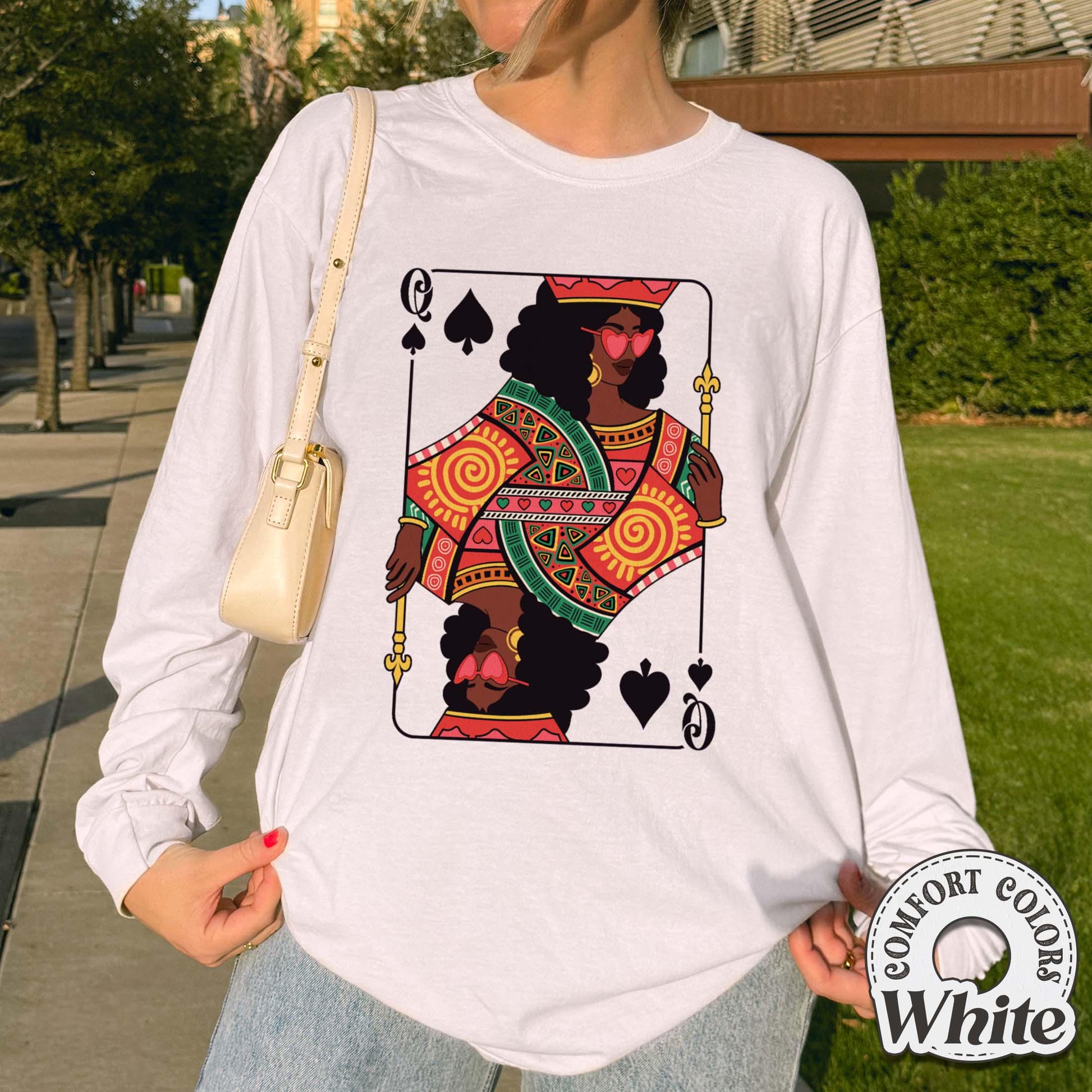Queen of Spades Card T-Shirt – Black Woman Pride Graphic Tee