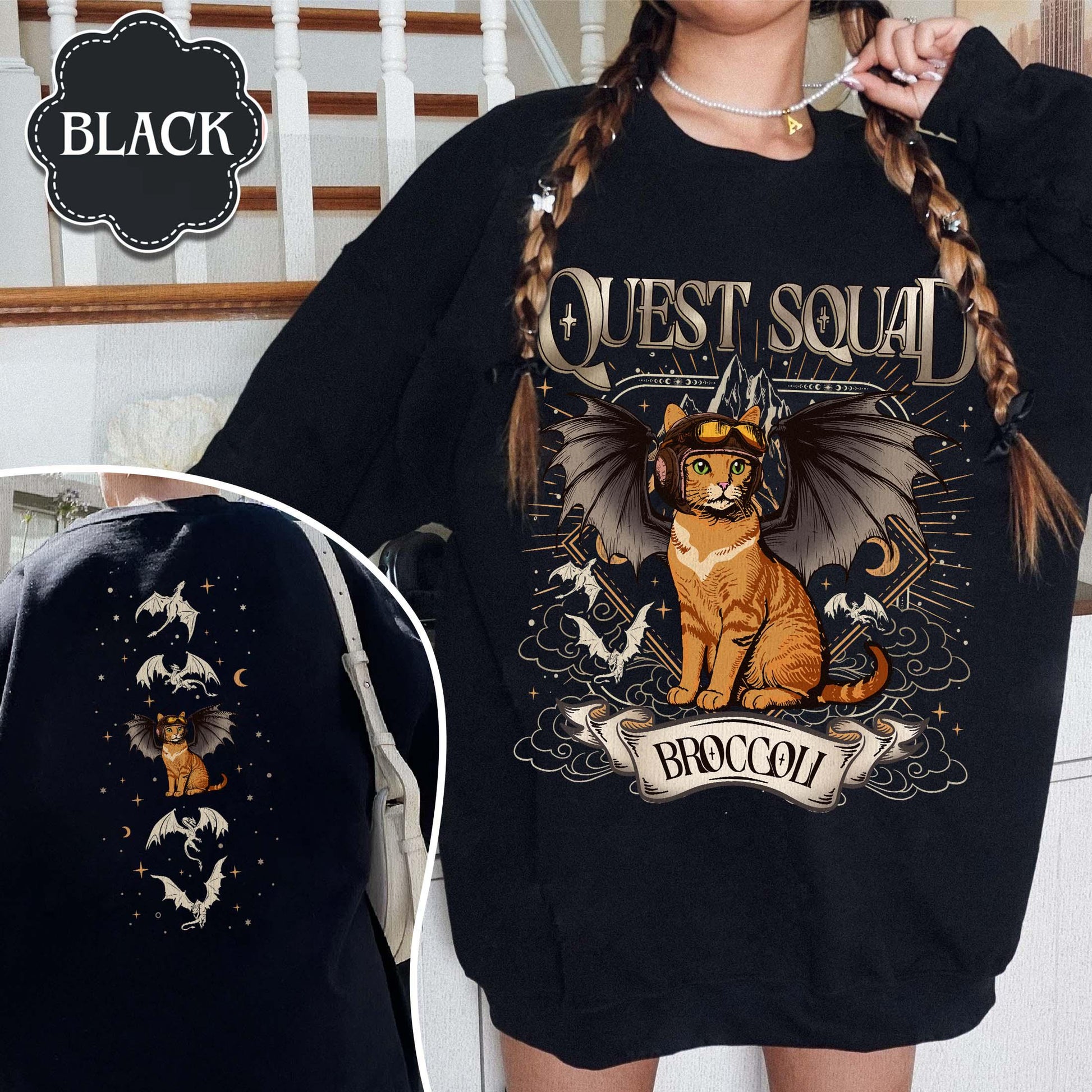 Quest Squad Broccoli Sweatshirt – Onyx Storm Inspired Shirt, Xaden Riorson Dragon Rider Romantasy Bookish Tee