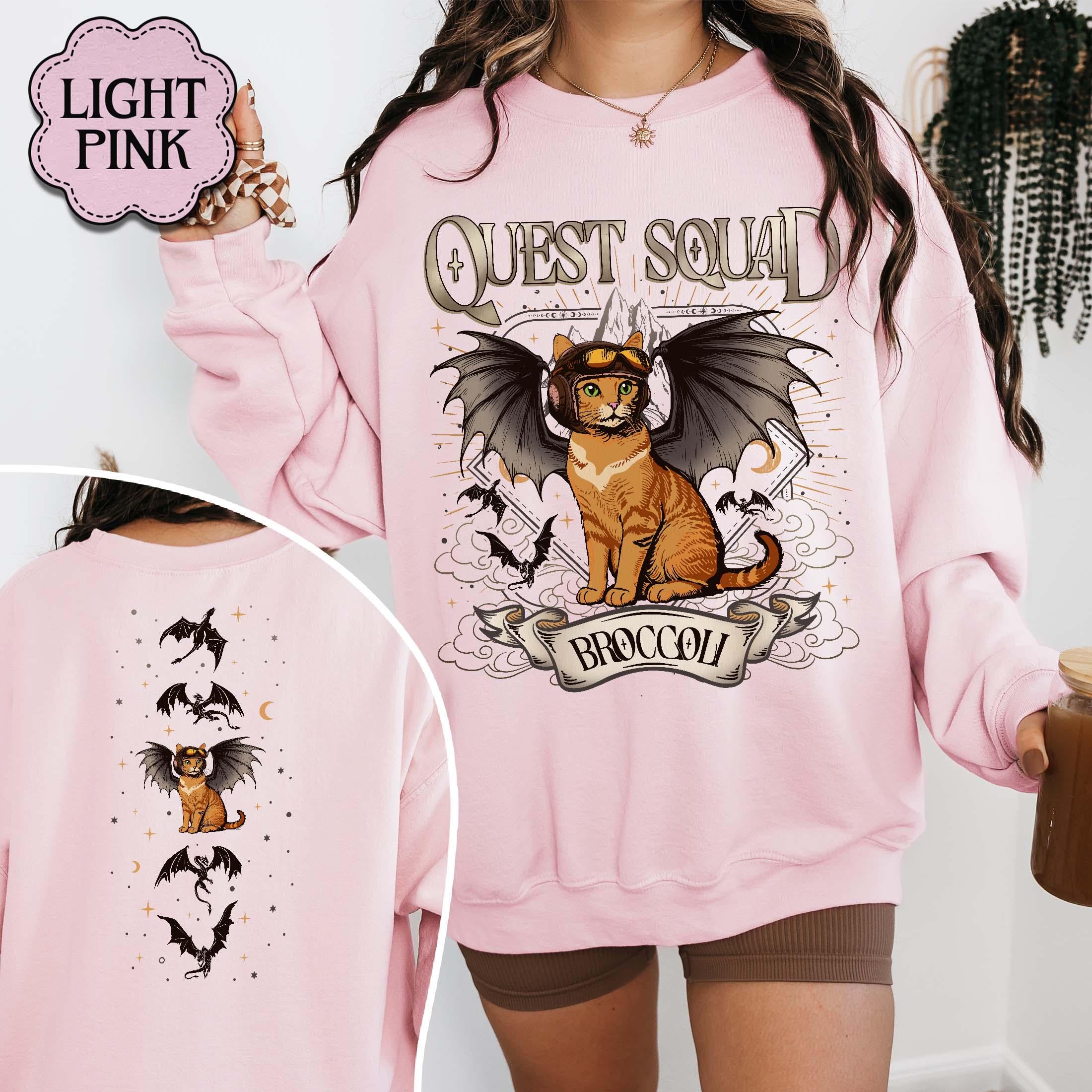 Quest Squad Broccoli Sweatshirt – Onyx Storm Inspired Shirt, Xaden Riorson Dragon Rider Romantasy Bookish Tee
