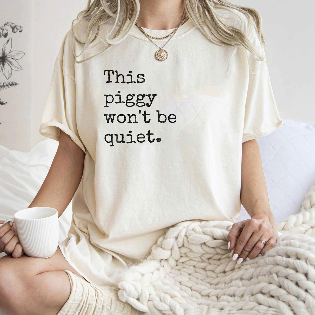Quiet Piggy T-Shirt – Funny Satirical Political Graphic Tee