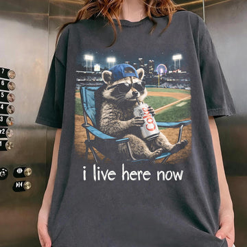 Raccoon Drinking Soda Funny T-Shirt – Cute Animal Lover Graphic Tee