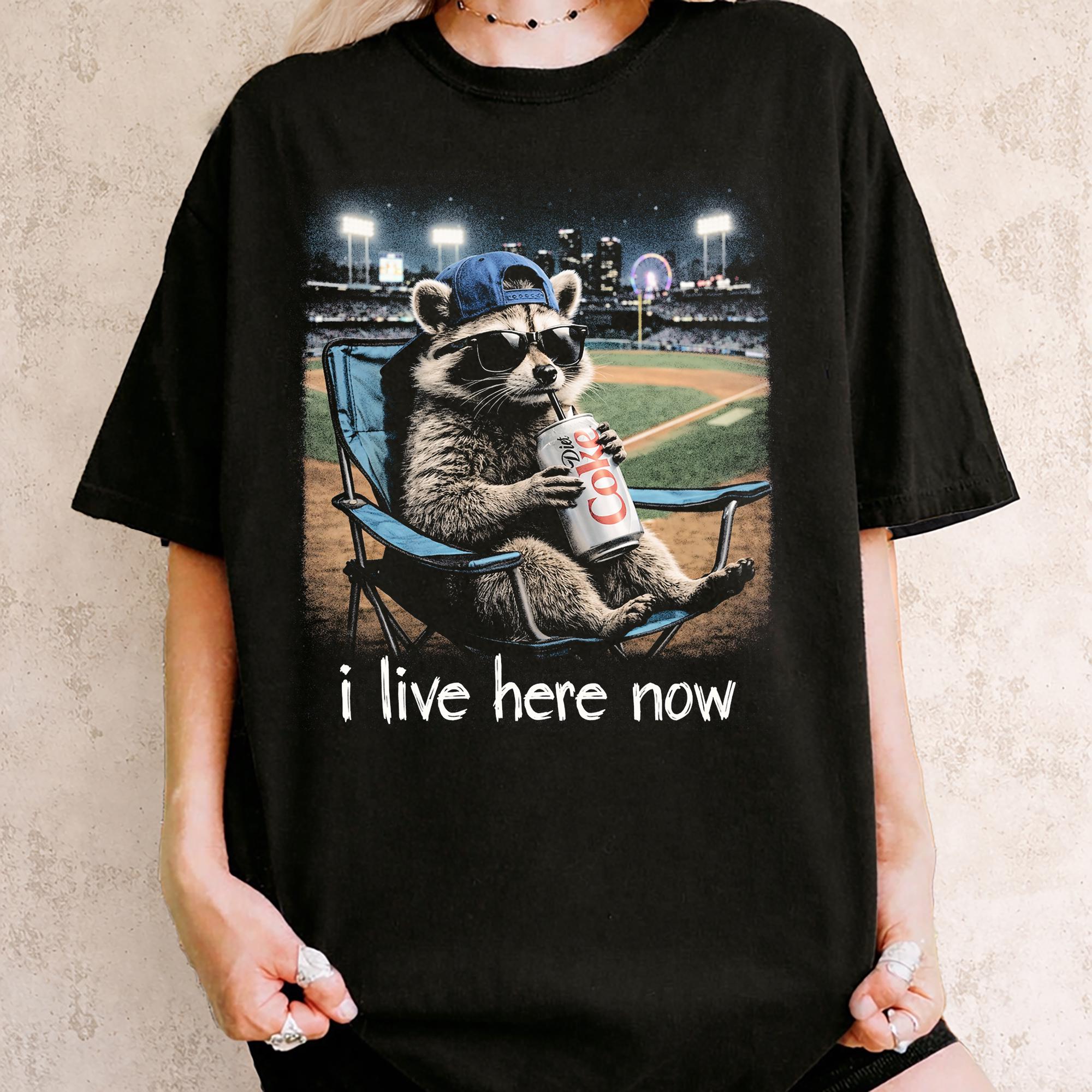 Raccoon Drinking Soda Funny T-Shirt – Cute Animal Lover Graphic Tee