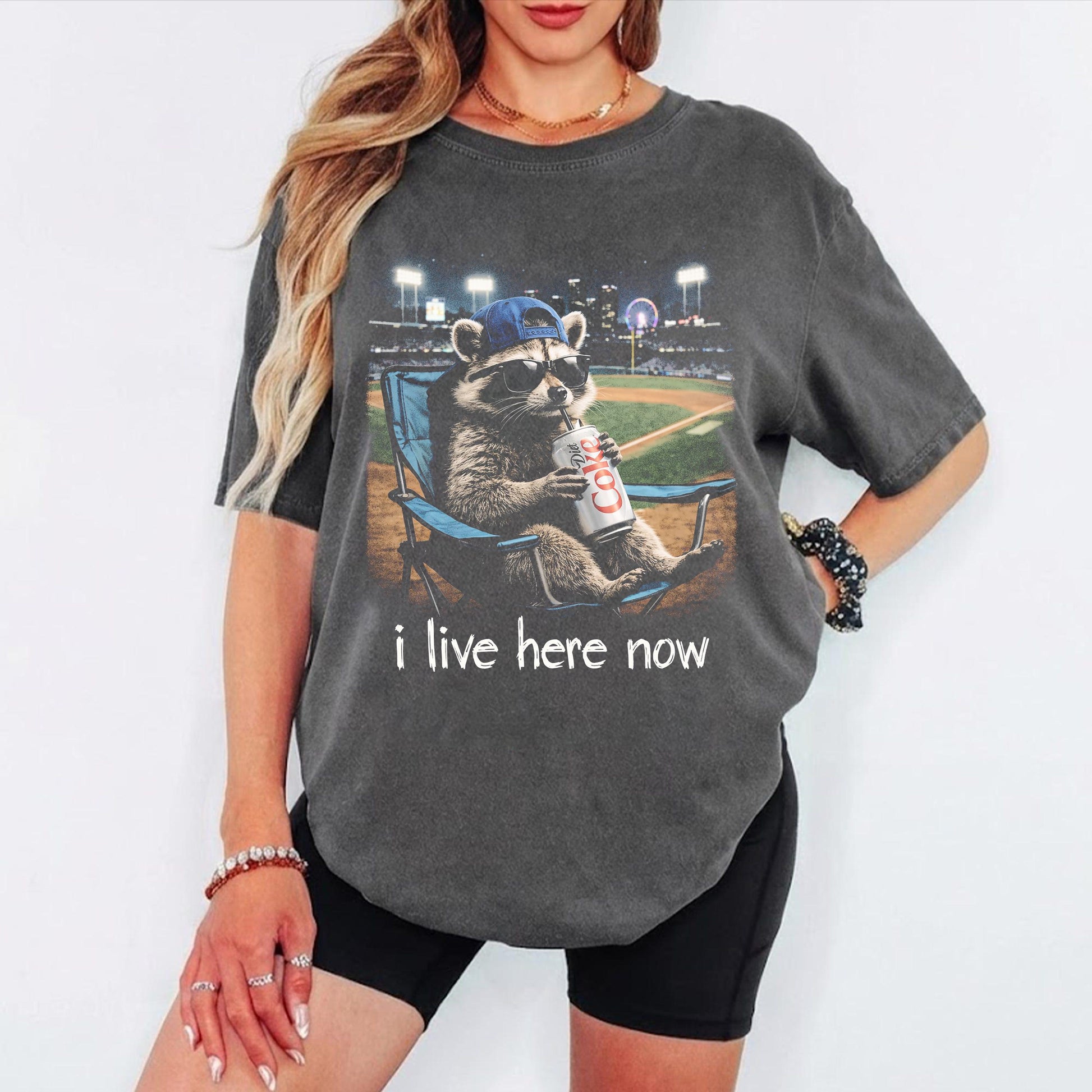 Raccoon Drinking Soda Funny T-Shirt – Cute Animal Lover Graphic Tee