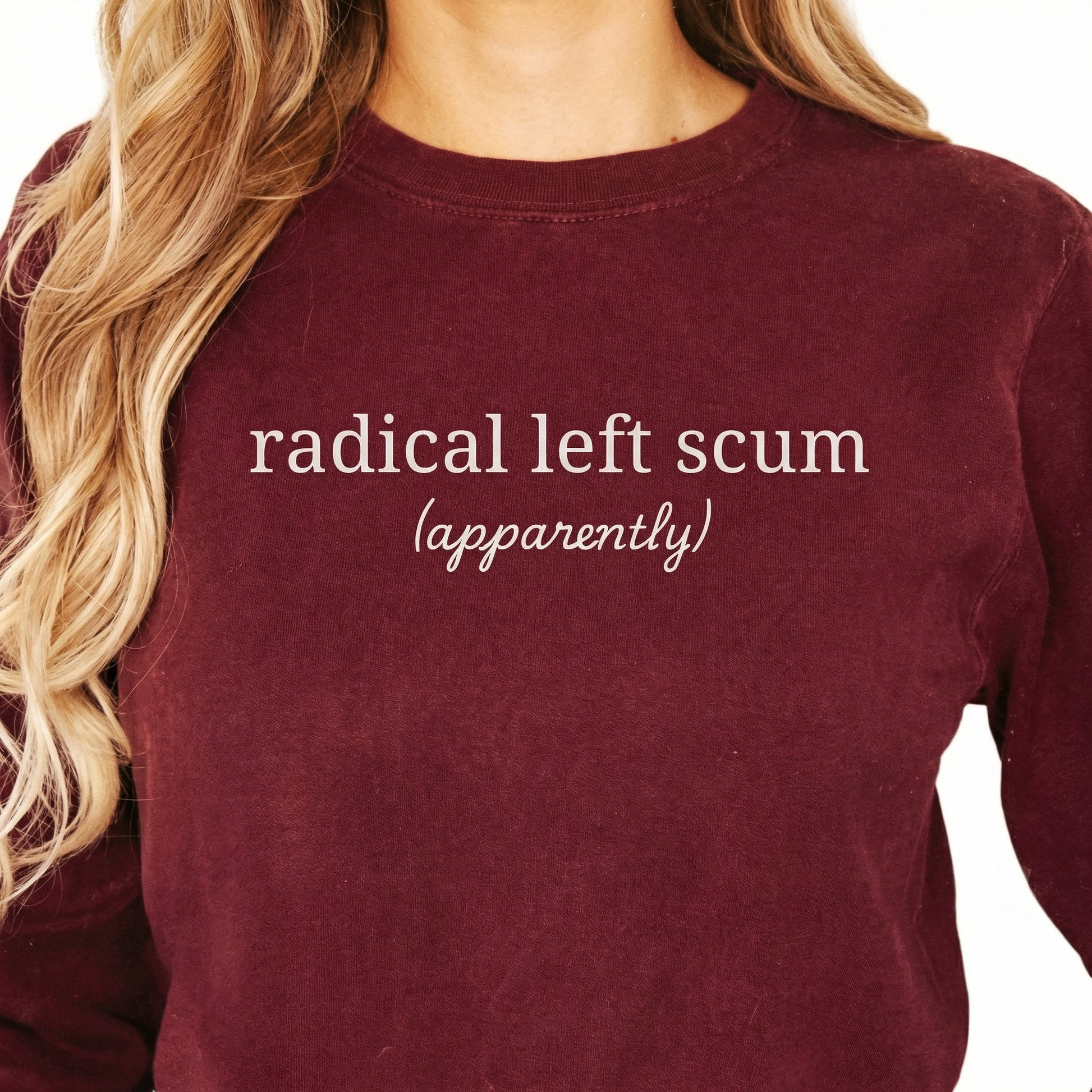 Radical Left Scum Graphic T-Shirt - Political Satire Humor Tee