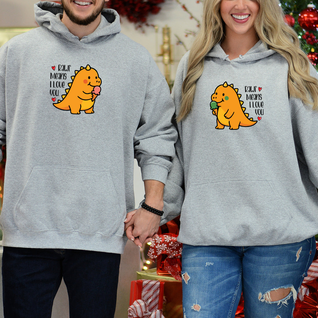 Rawr Love Matching Hoodies For Couples