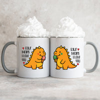 Rawr Love Matching Mugs For Couples