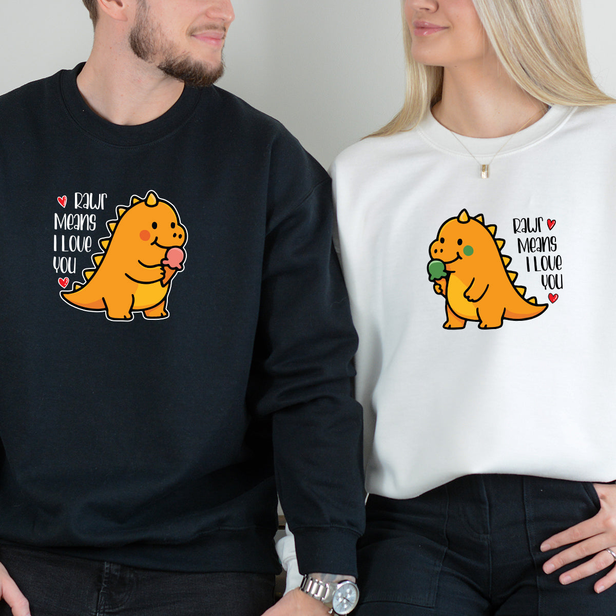 Rawr Love Matching Hoodies For Couples