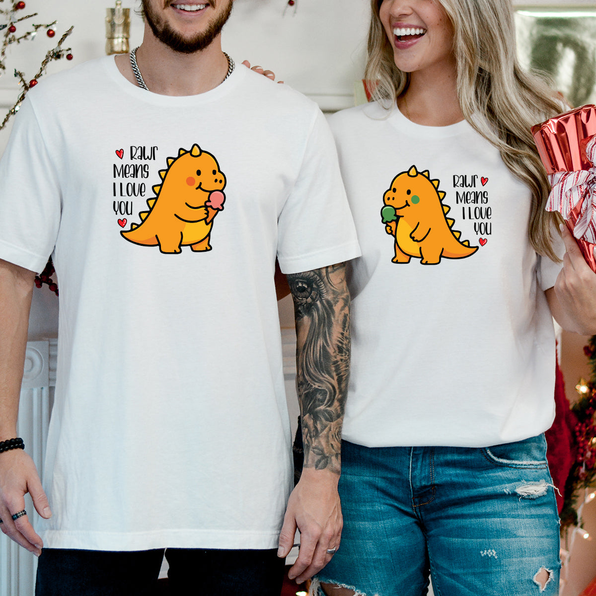 Rawr Love Matching T-Shirts For Couples