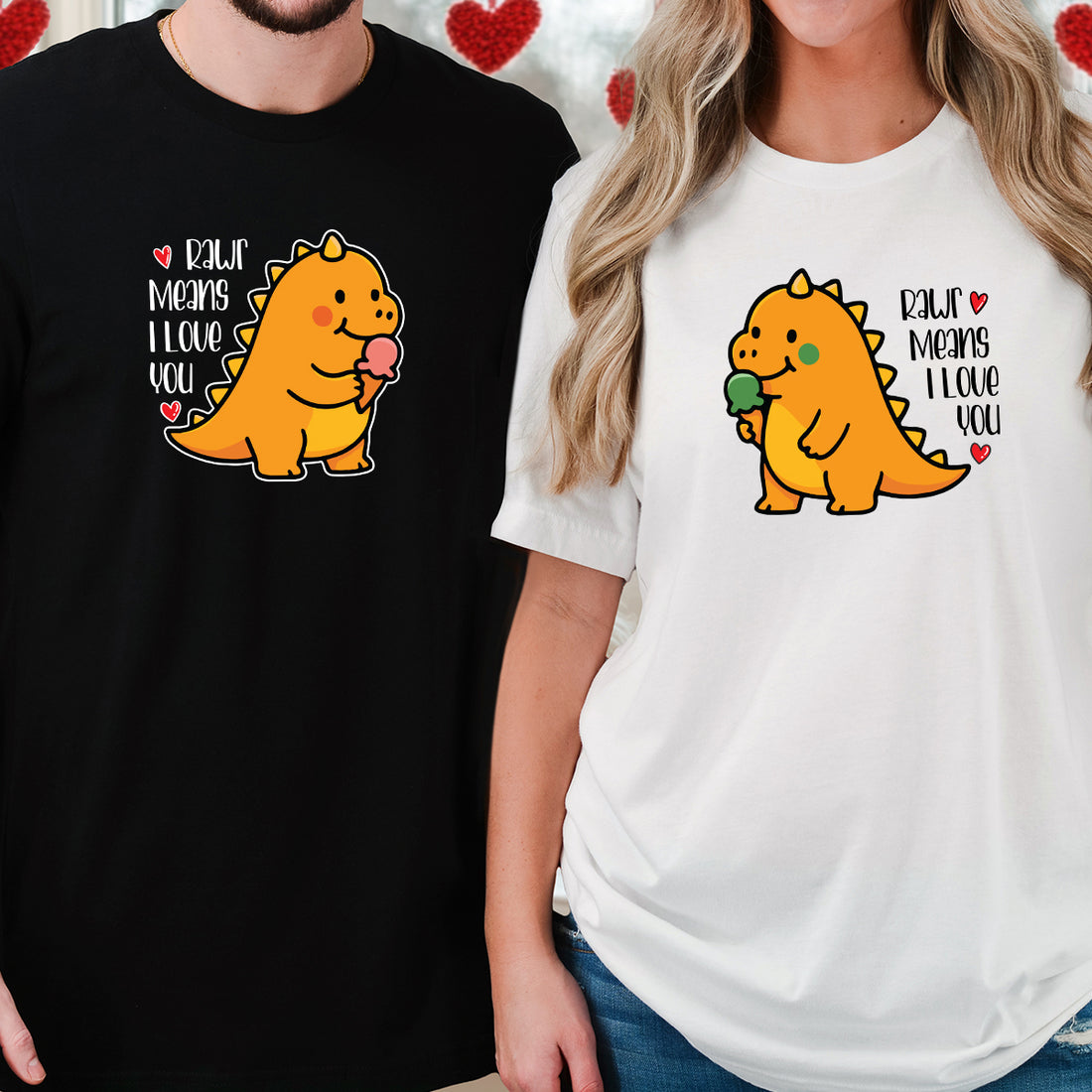 Rawr Love Matching T-Shirts For Couples