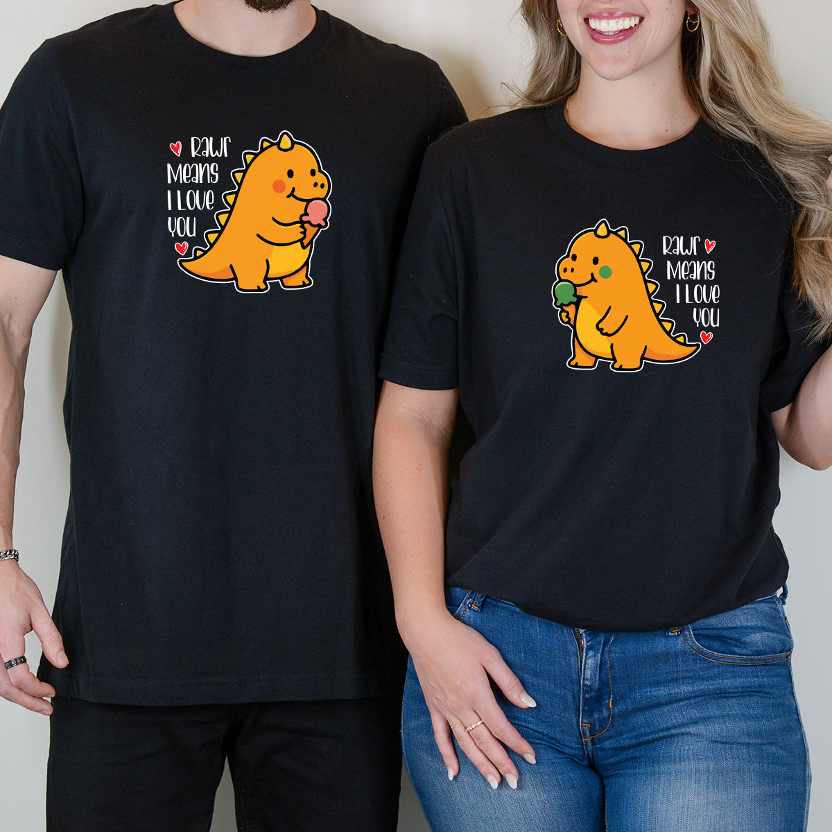 Rawr Love Matching T-Shirts For Couples