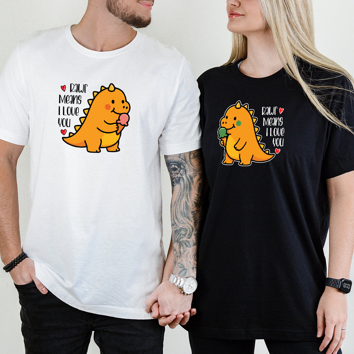 Rawr Love Matching T-Shirts For Couples