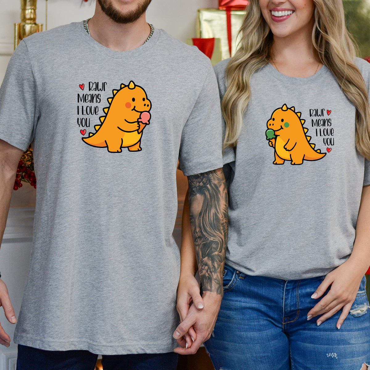 Rawr Love Matching T-Shirts For Couples