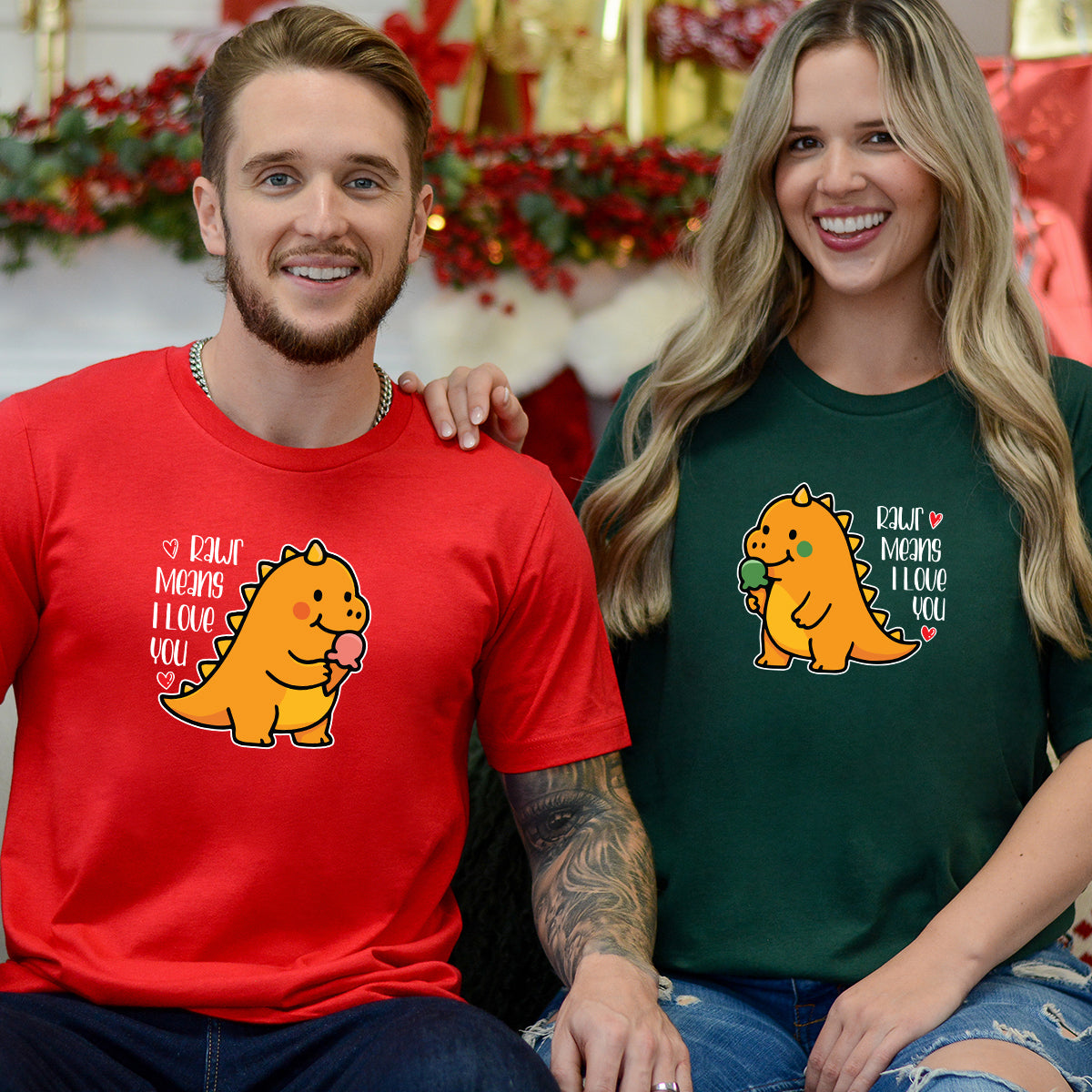 Rawr Love Matching T-Shirts For Couples