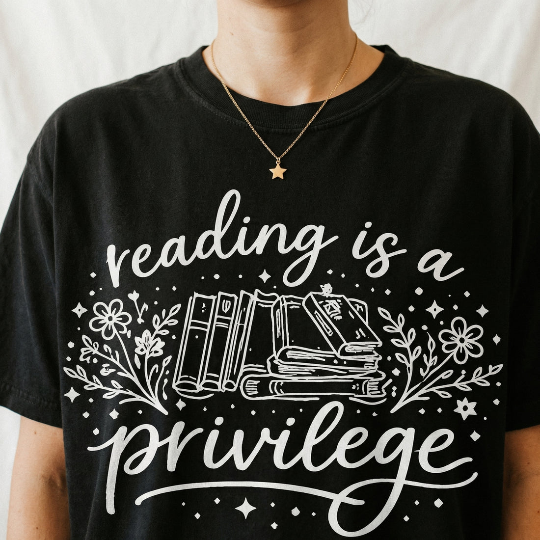Reading Is a Privilege Graphic T-Shirt - Book Humor Tee Book Lover Gift