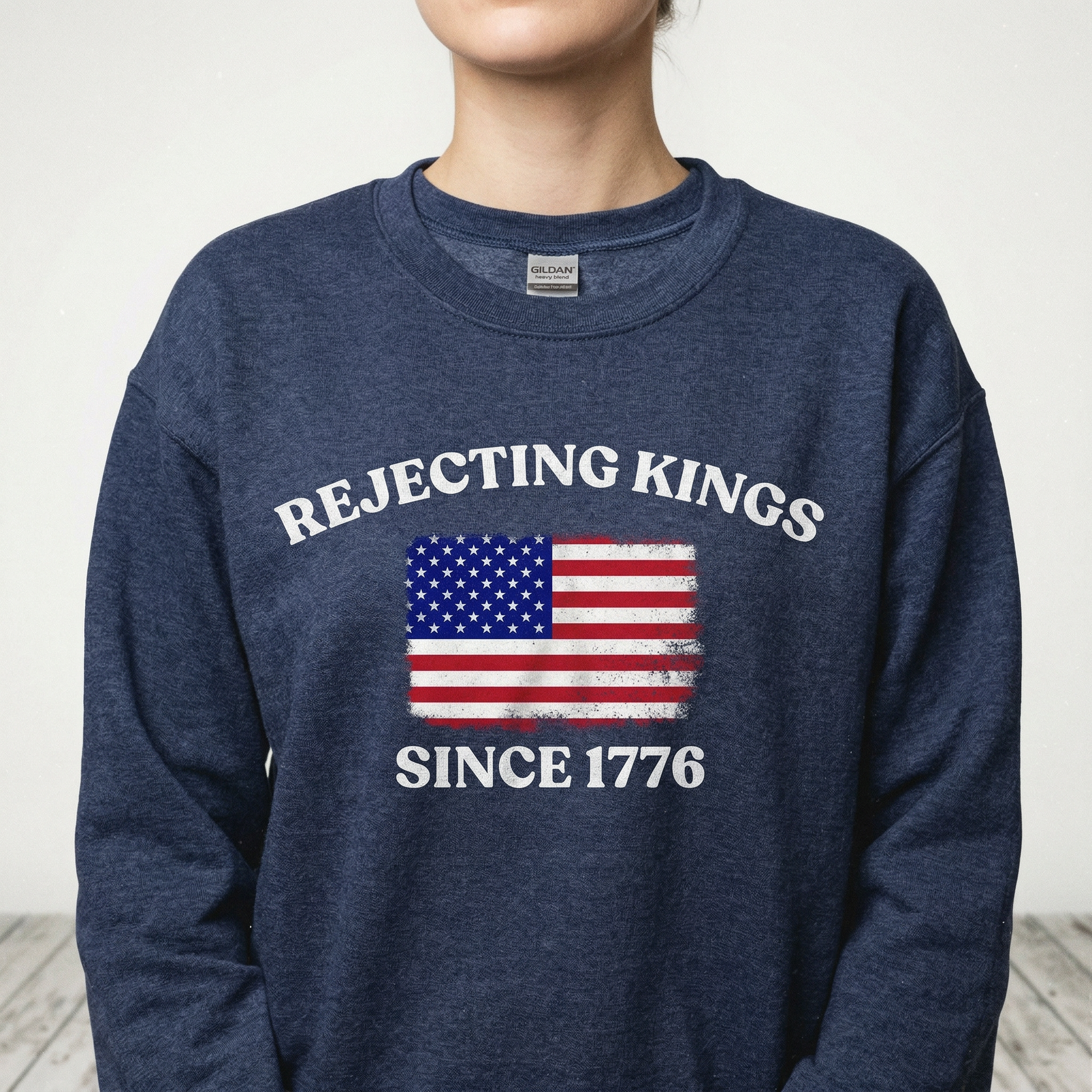 Rejecting Kings Since 1776 V-Neck Shirt – Pro Democracy Anti Authoritarian Graphic Tee
