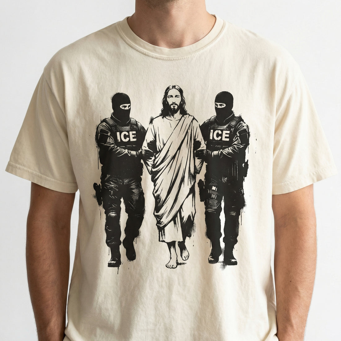 Religious Parody Protest T-Shirt – Immigration Rights Graphic Tee