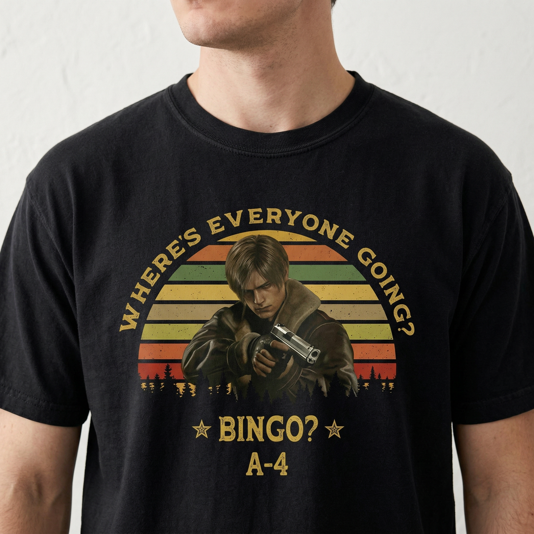 Resident Evil Leon Kennedy Bingo T-Shirt – Gaming Graphic Tee