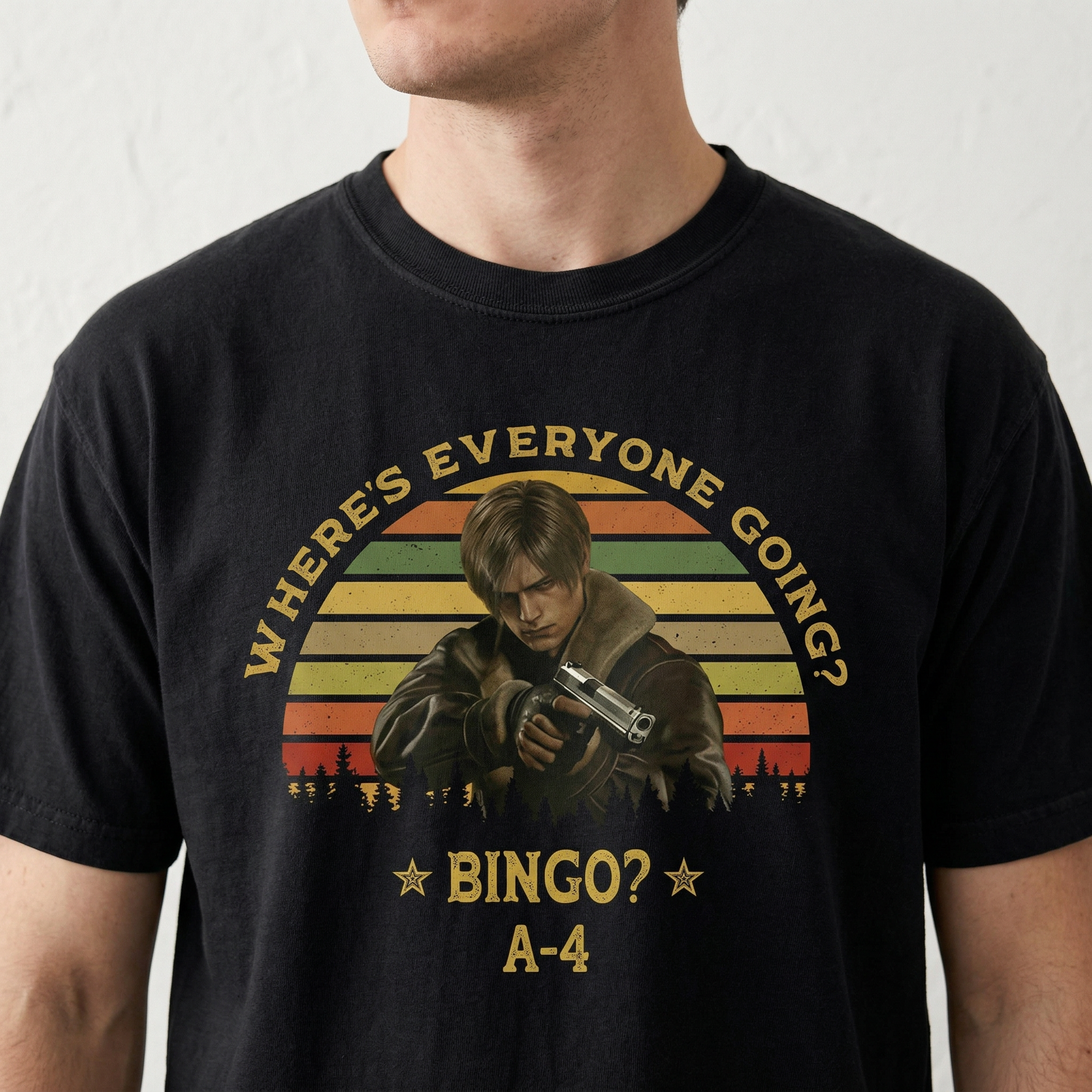 Resident Evil Leon Kennedy Bingo T-Shirt – Gaming Graphic Tee