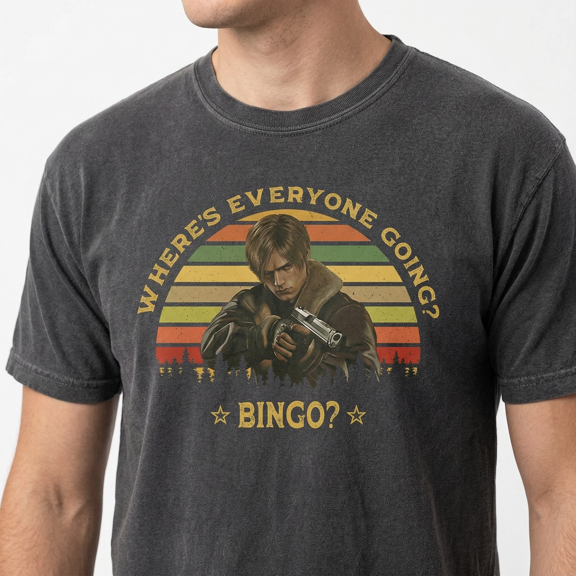 Resident Evil Leon Kennedy Bingo T-Shirt – Gaming Graphic Tee