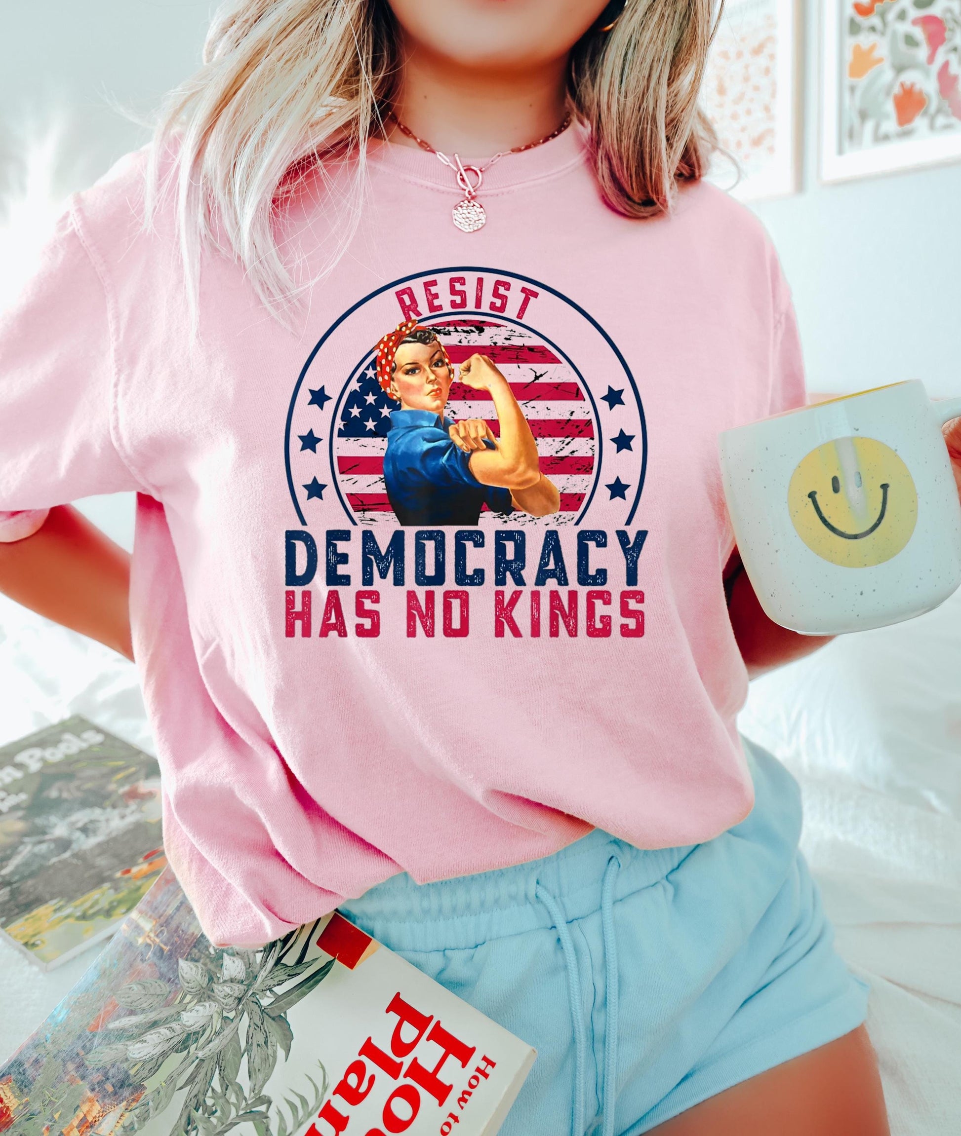Resist Democracy Has No Kings T-Shirt – Patriotic Political Graphic Tee