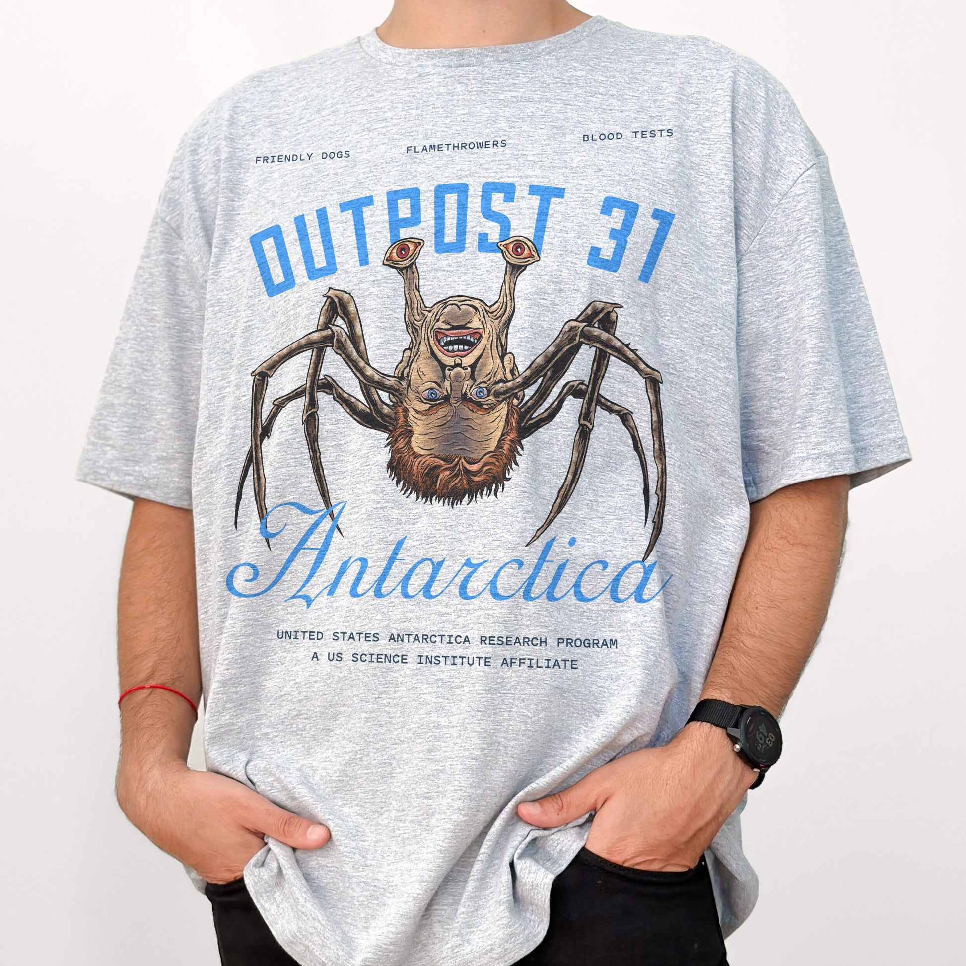 Retro 80s Horror Movie T-Shirt – Outpost 31 The Thing Monster Graphic Tee