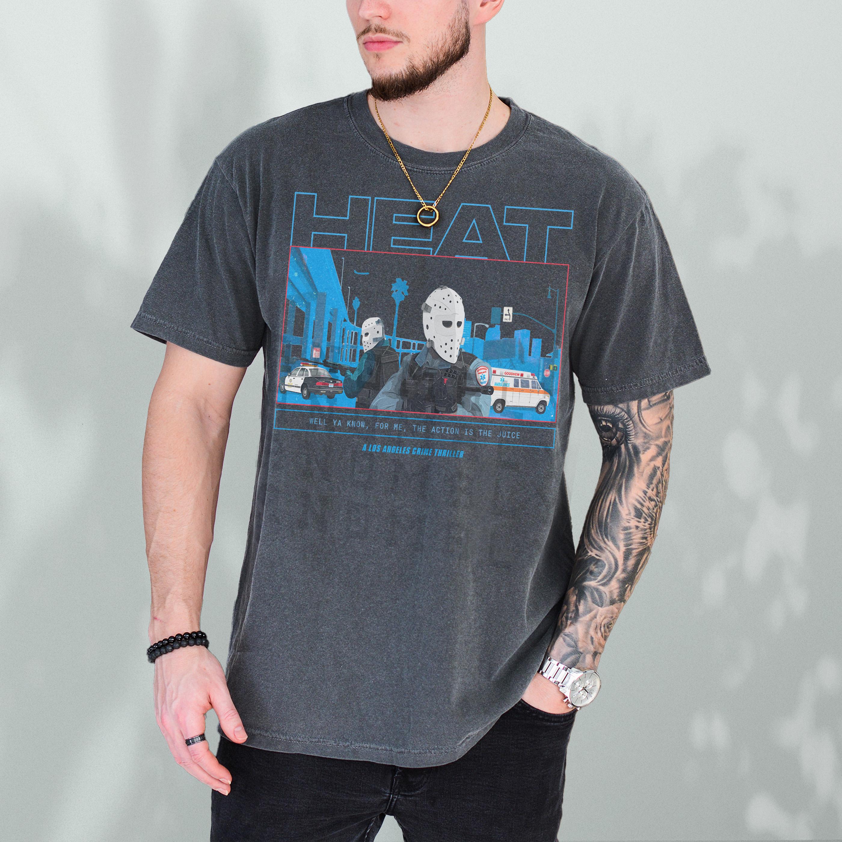 Retro 90s Action Movie T-Shirt – Los Angeles Bank Robbery Film Graphic Tee