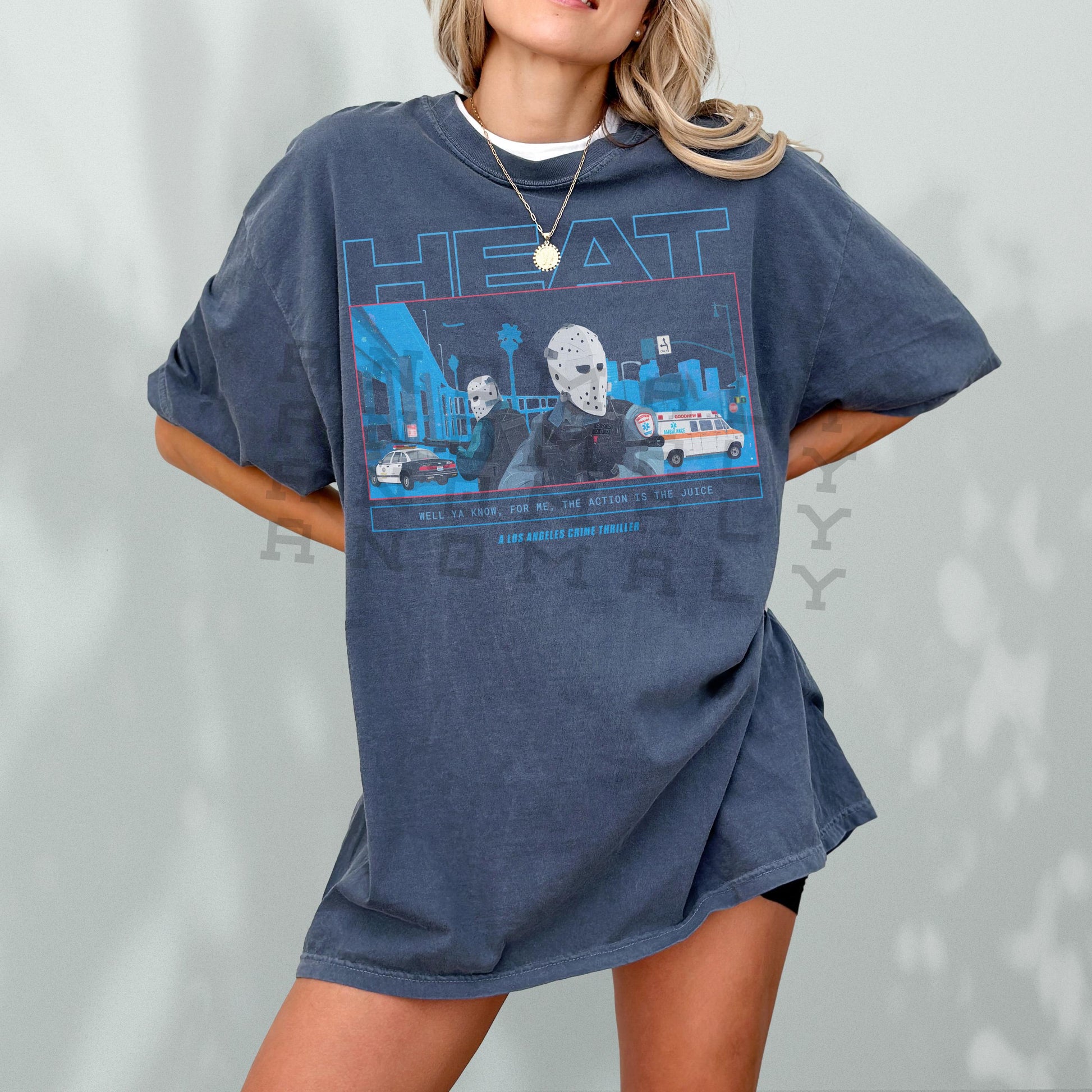 Retro 90s Action Movie T-Shirt – Los Angeles Bank Robbery Film Graphic Tee