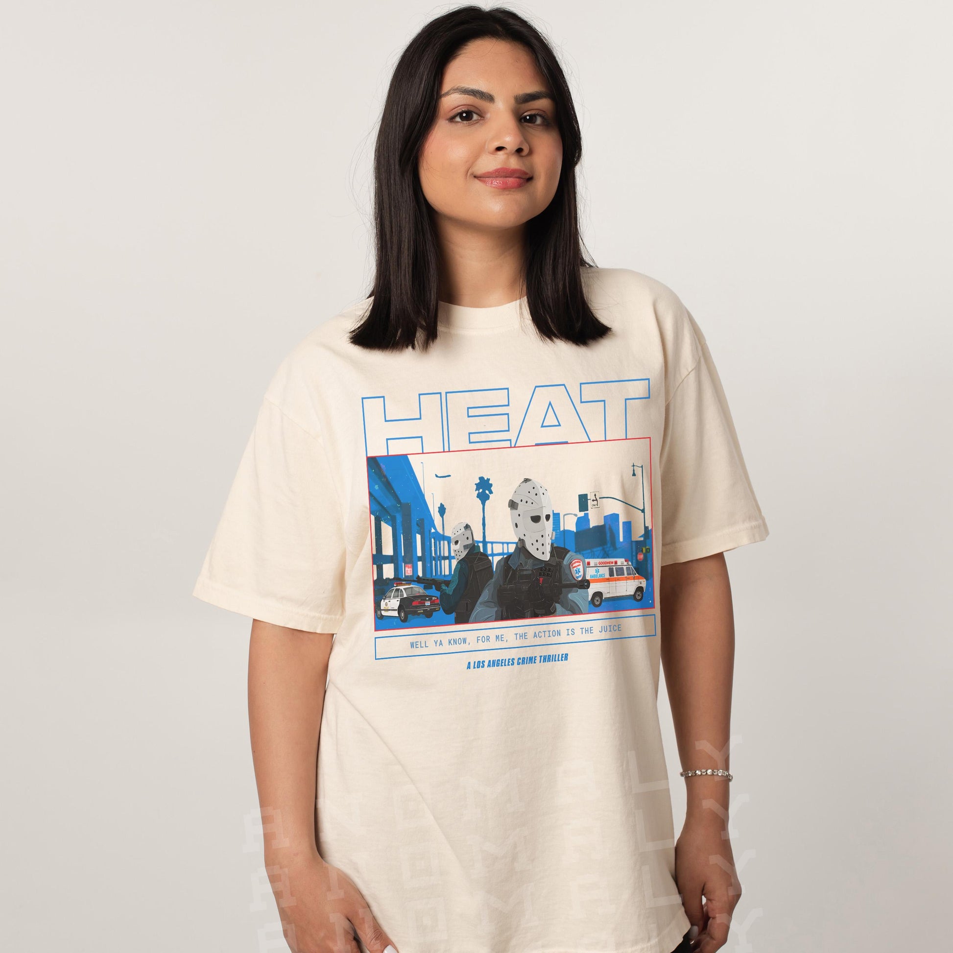 Retro 90s Action Movie T-Shirt – Los Angeles Bank Robbery Film Graphic Tee