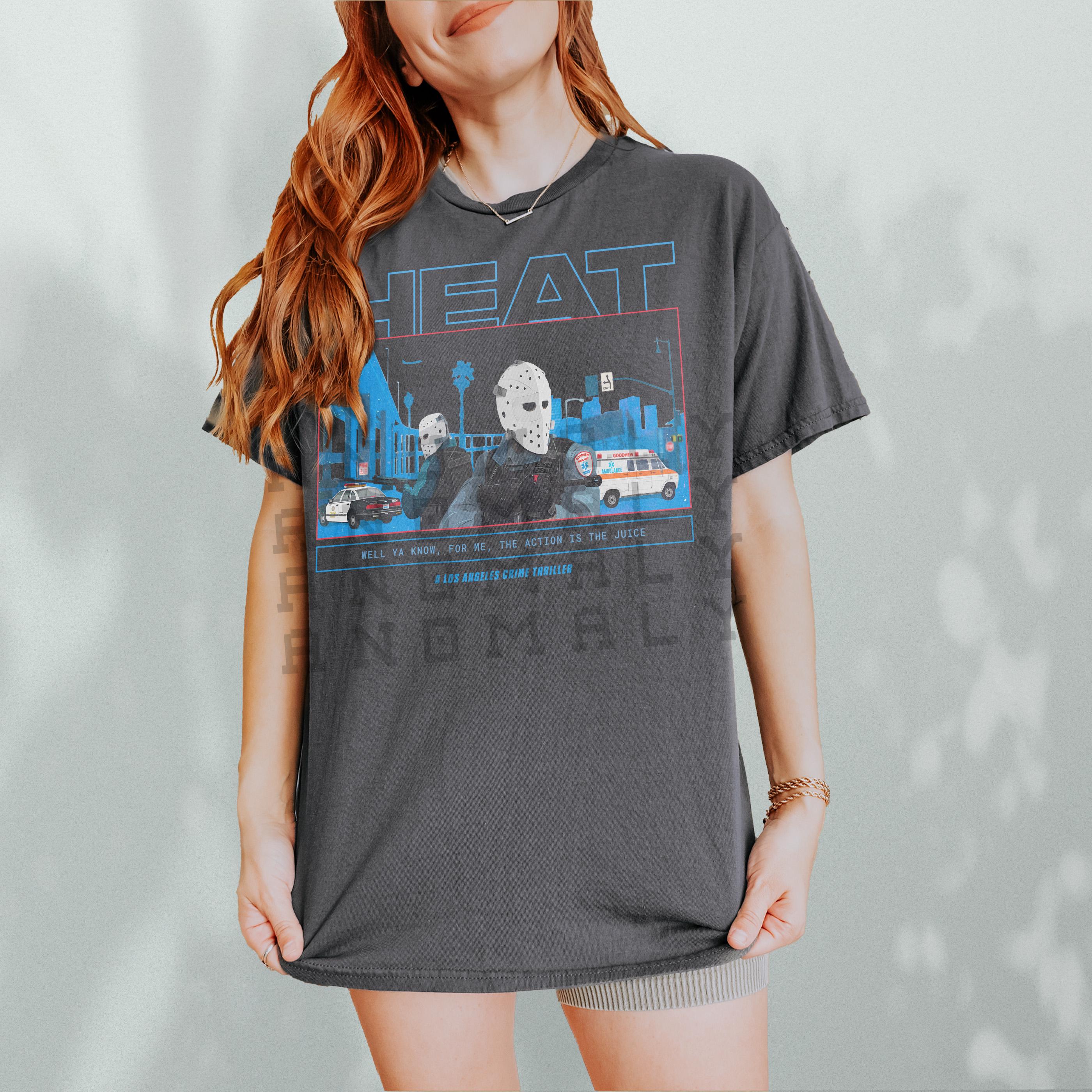 Retro 90s Action Movie T-Shirt – Los Angeles Bank Robbery Film Graphic Tee