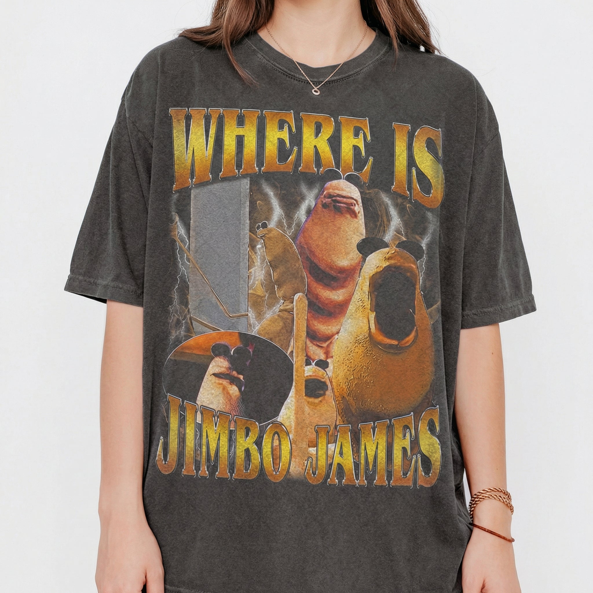 Retro 90s Funny Quote T-Shirt - Where Is Jimbo Style Meme Graphic Tee - Vintage Humor Gift