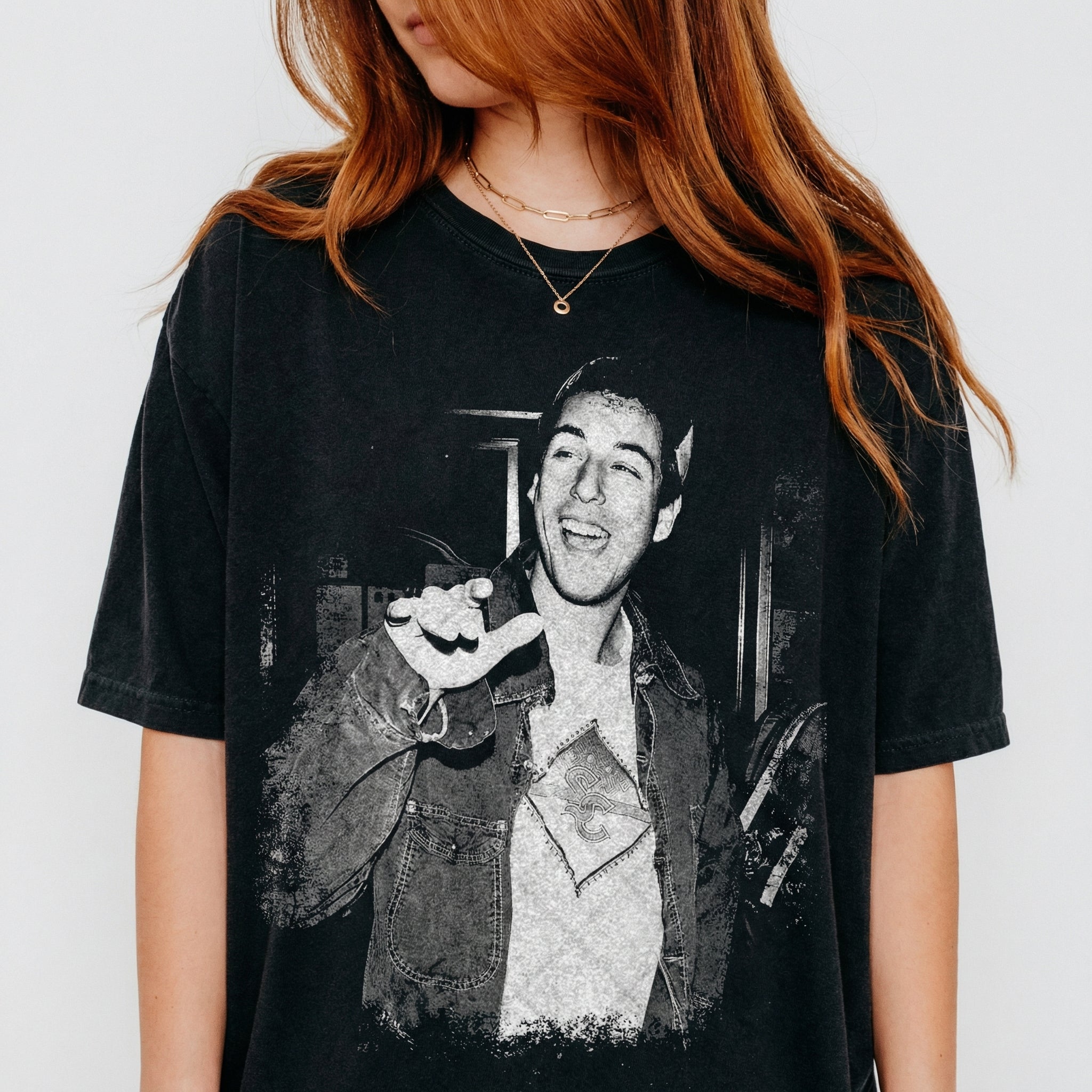 Retro 90s Sandler Comedy Movie Inspired Graphic T-Shirt – Vintage Funny Actor Fan Tee