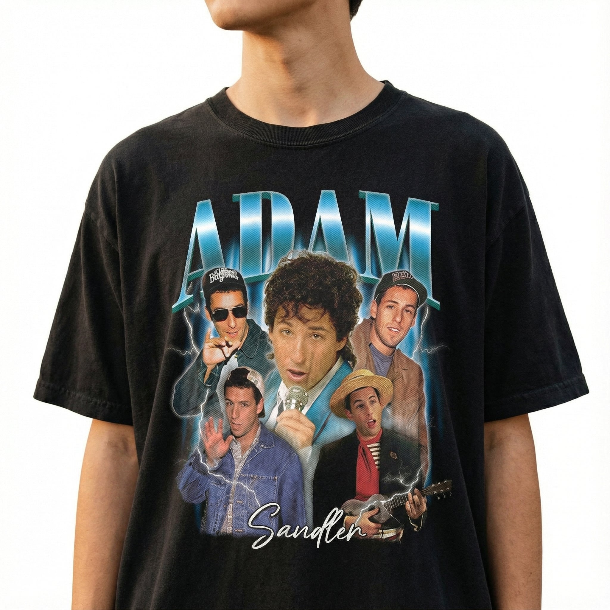 Retro Adam Sandler 90s Comedy Inspired Graphic T-Shirt – Vintage Humor Style Tee