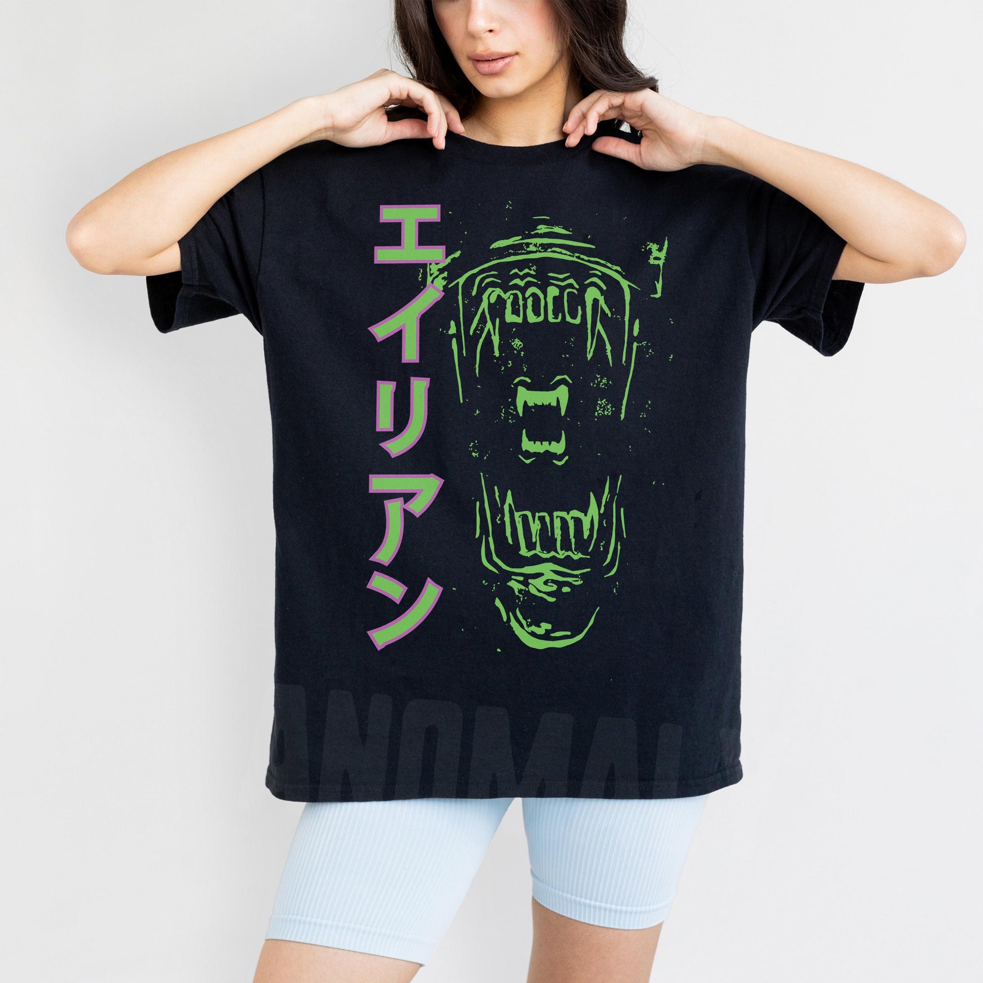 Retro Alien Xenomorph T-Shirt – Japanese Horror Movie Graphic Tee