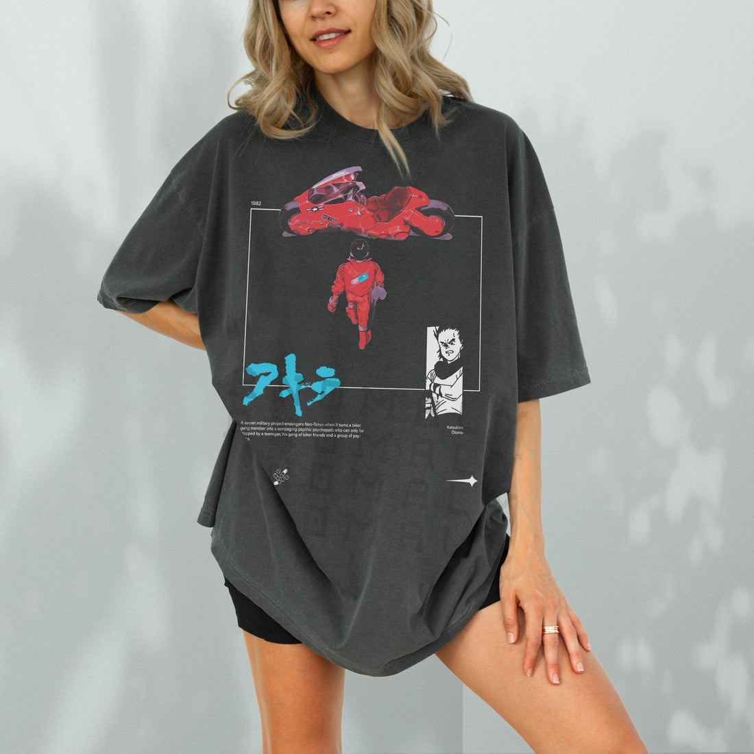 Retro Anime T-Shirt – Neo Tokyo Cyberpunk Manga Graphic Tee, 80s Motorcycle Inspired Shirt