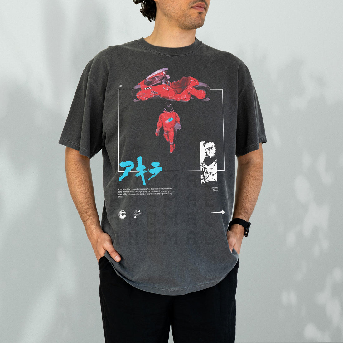 Retro Anime T-Shirt – Neo Tokyo Cyberpunk Manga Graphic Tee, 80s Motorcycle Inspired Shirt