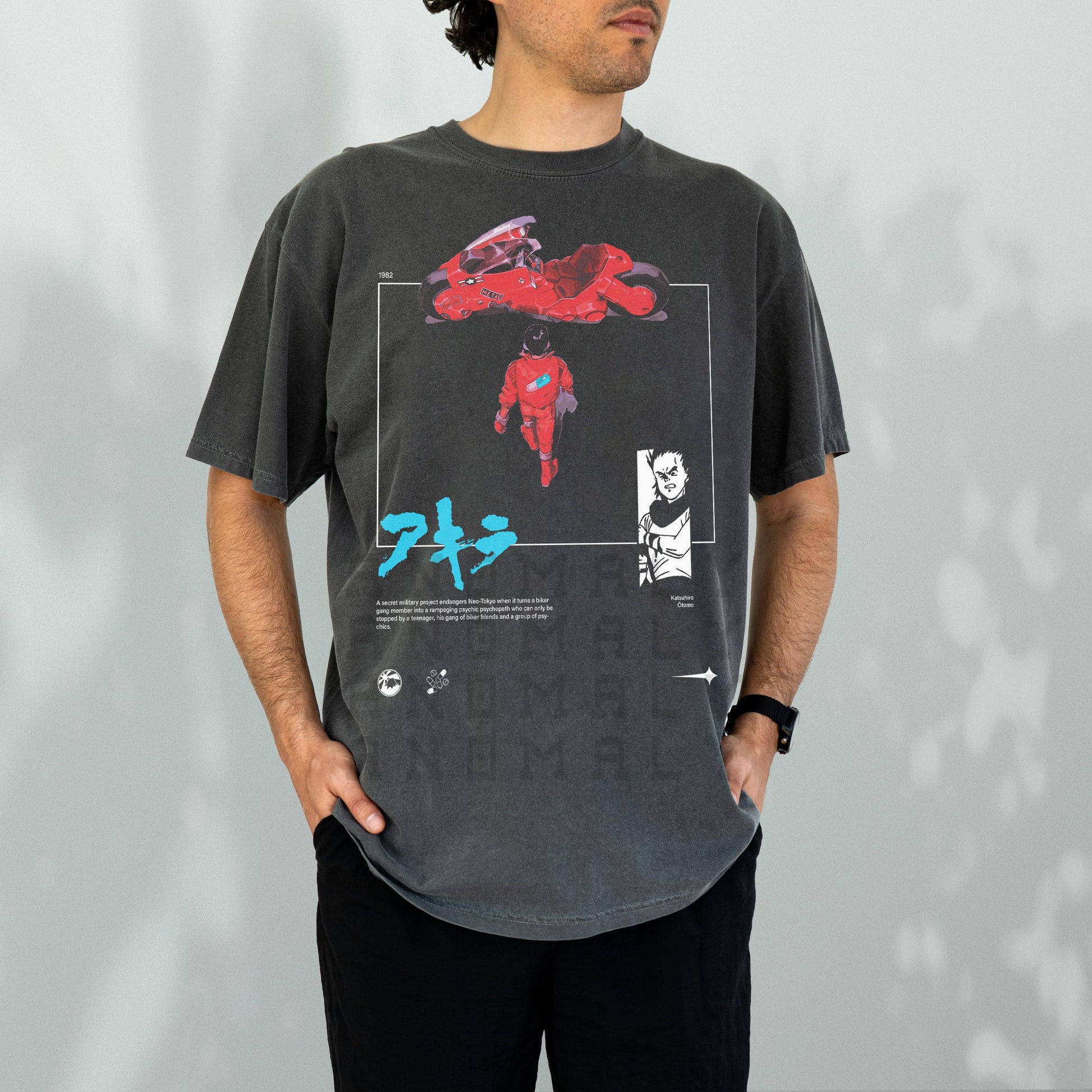 Retro Anime T-Shirt – Neo Tokyo Cyberpunk Manga Graphic Tee, 80s Motorcycle Inspired Shirt