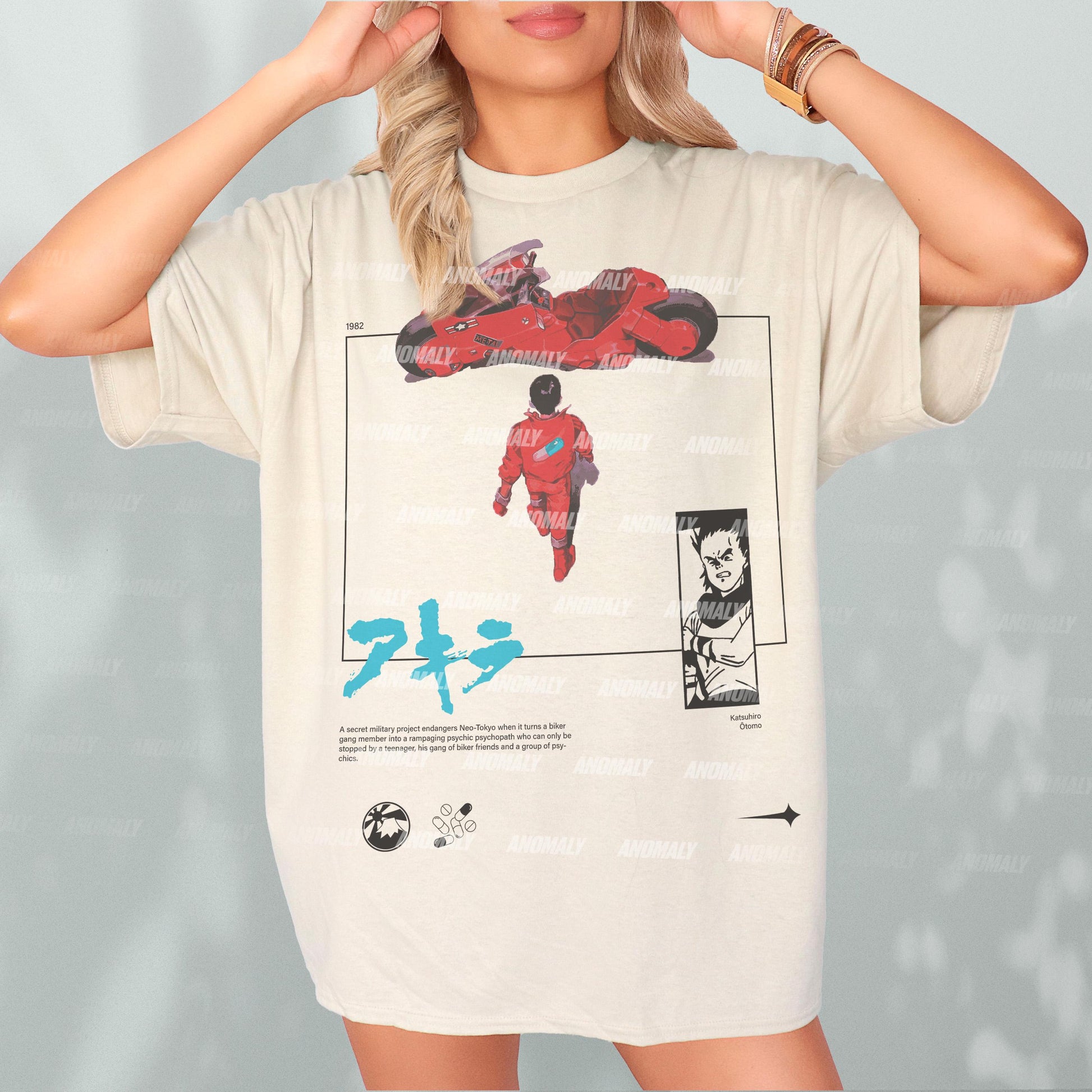 Retro Anime T-Shirt – Neo Tokyo Cyberpunk Manga Graphic Tee, 80s Motorcycle Inspired Shirt