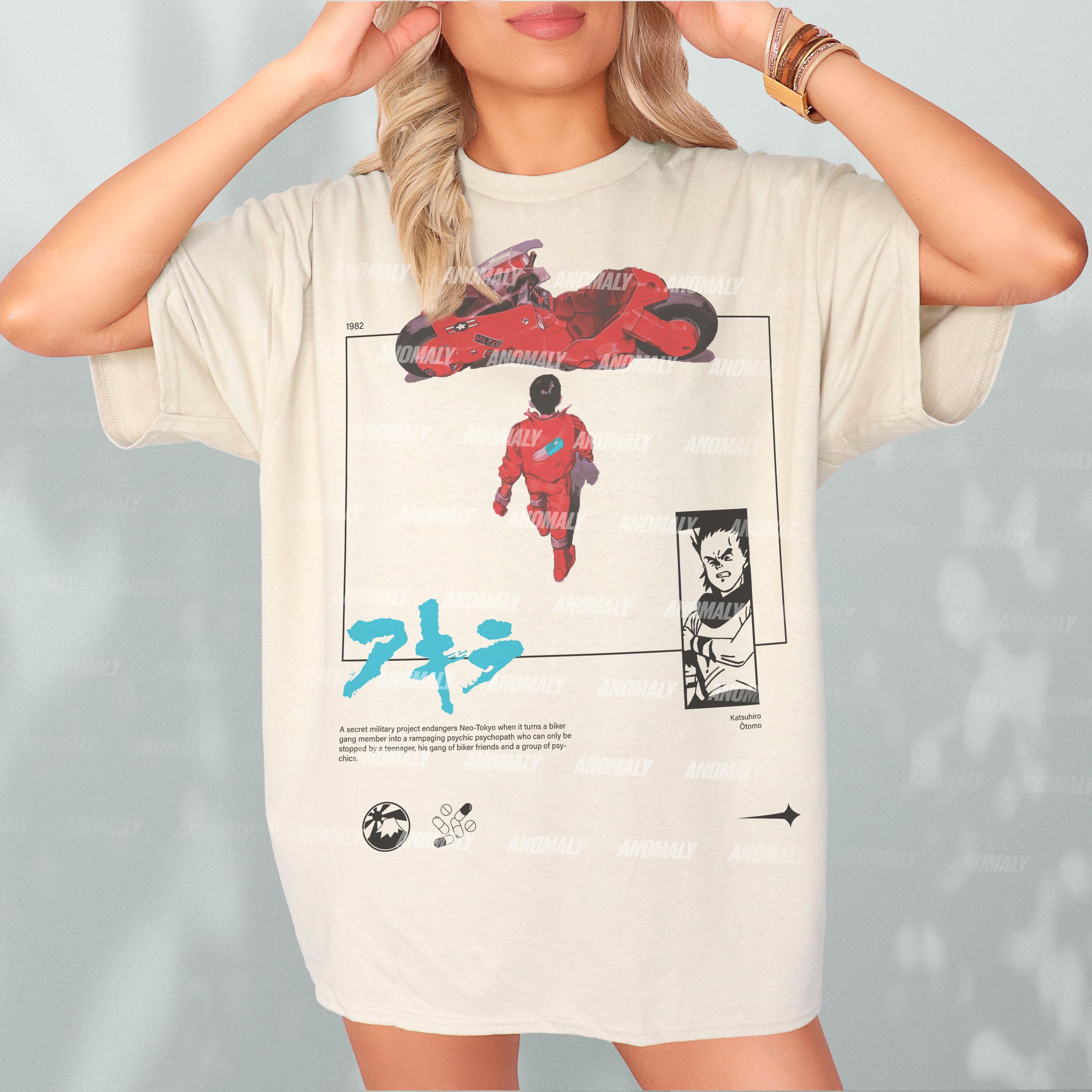 Retro Anime T-Shirt – Neo Tokyo Cyberpunk Manga Graphic Tee, 80s Motorcycle Inspired Shirt