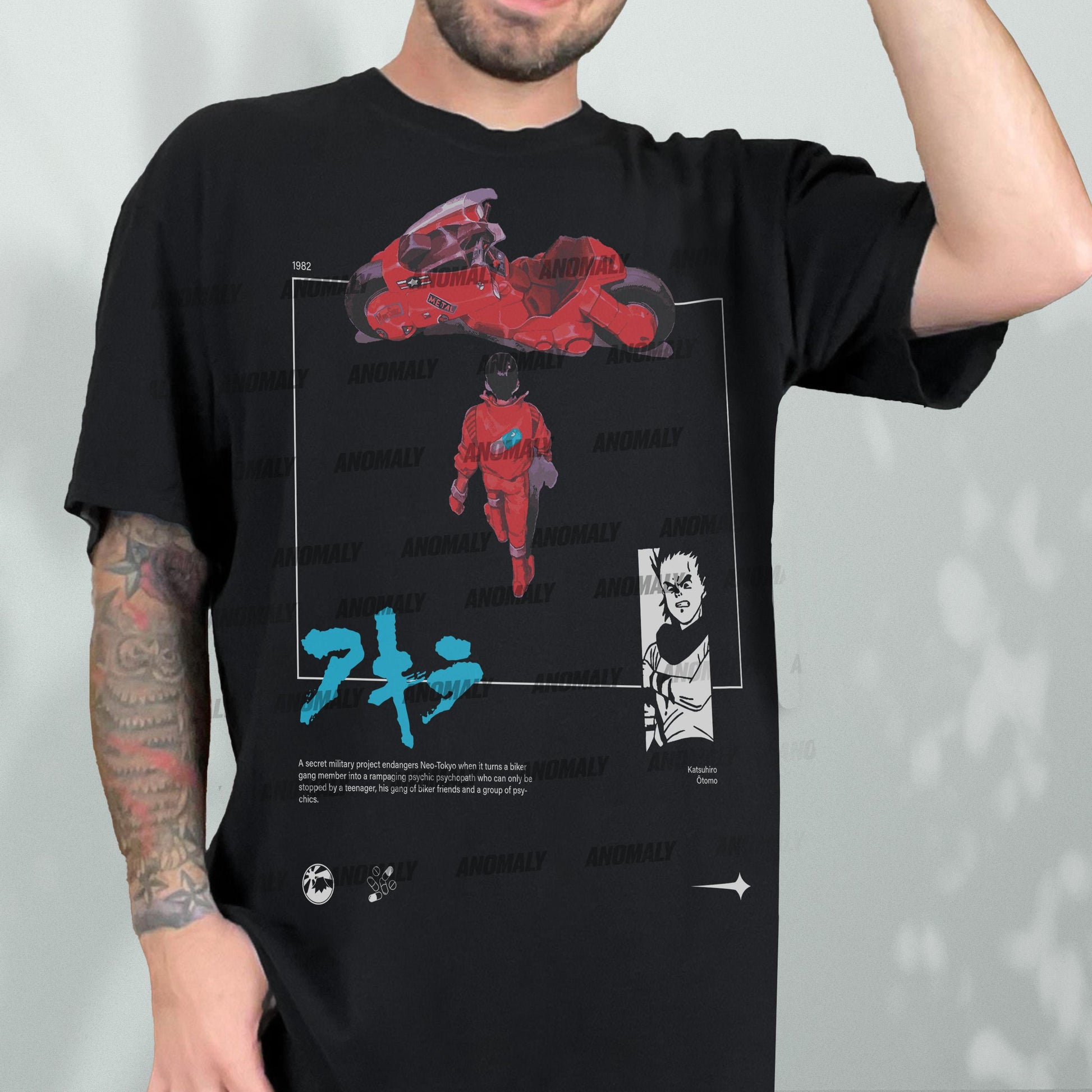 Retro Anime T-Shirt – Neo Tokyo Cyberpunk Manga Graphic Tee, 80s Motorcycle Inspired Shirt