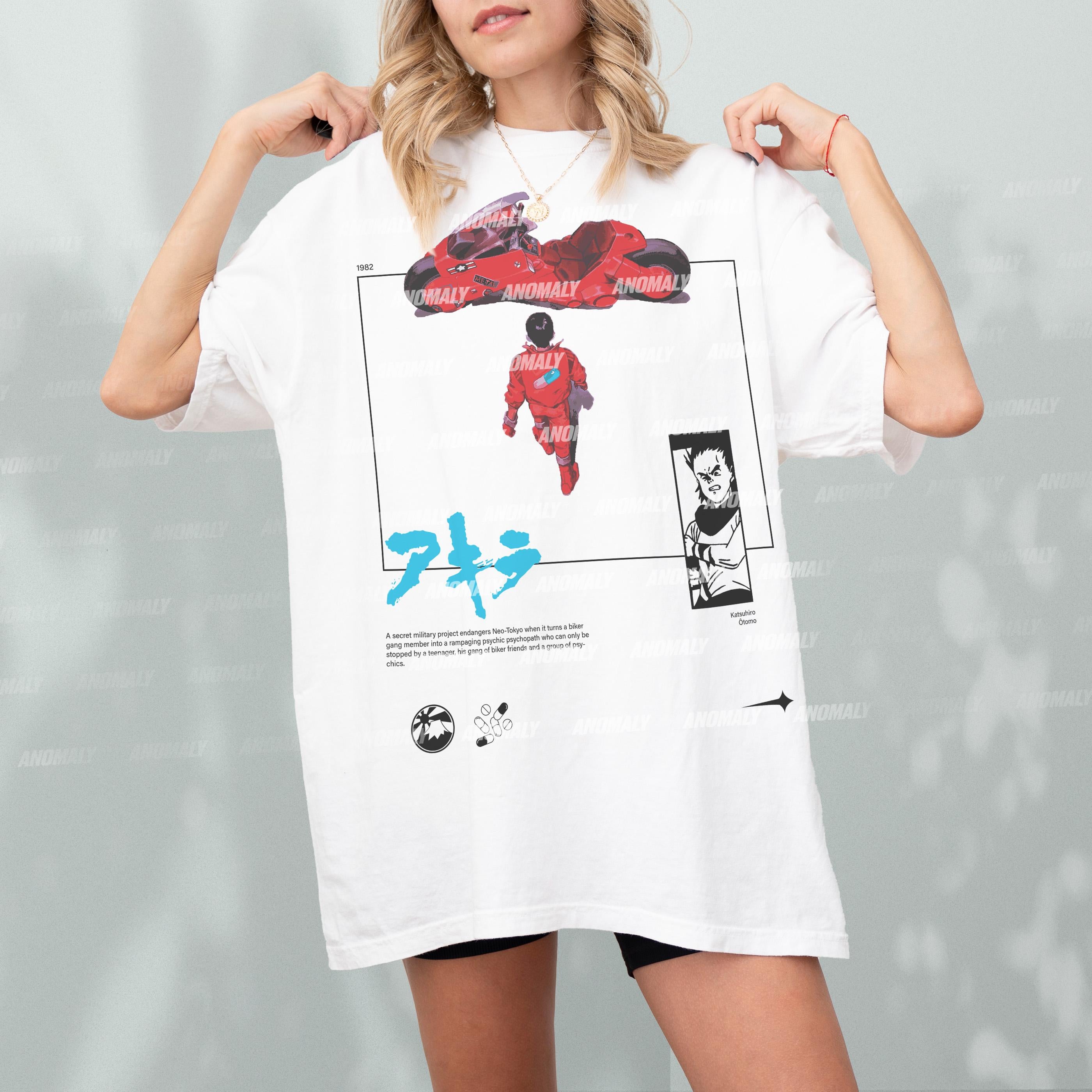 Retro Anime T-Shirt – Neo Tokyo Cyberpunk Manga Graphic Tee, 80s Motorcycle Inspired Shirt