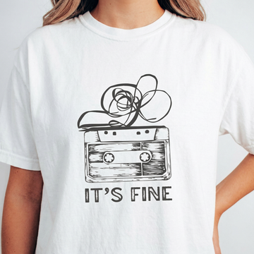 Retro Cassette Tape T-Shirt – It’s Fine Funny 80s 90s Music Graphic Tee